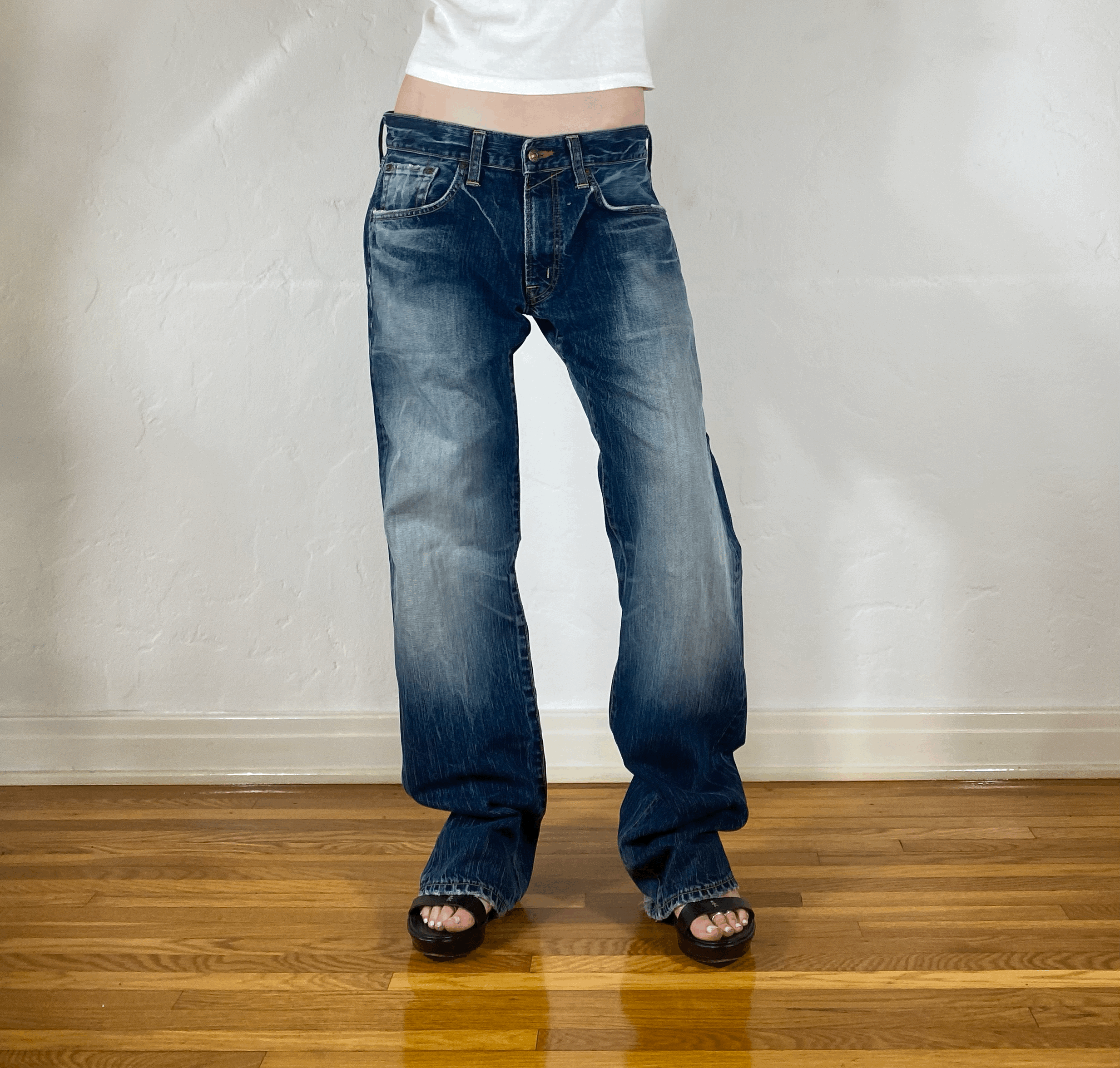 Streaky Ombre Wash Jeans, M