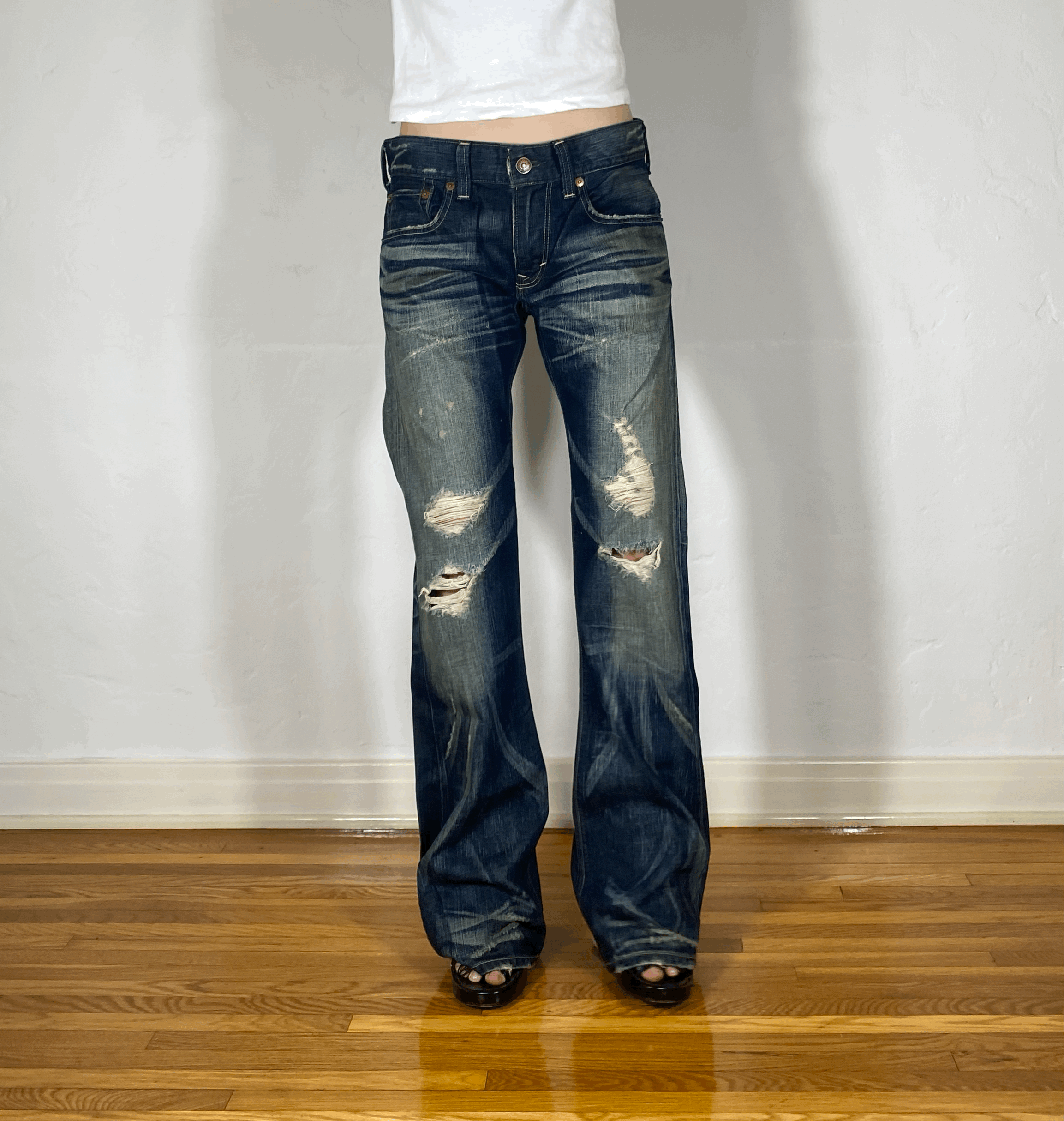 Edwin Blue Rainbow Stitch Jeans, M/L