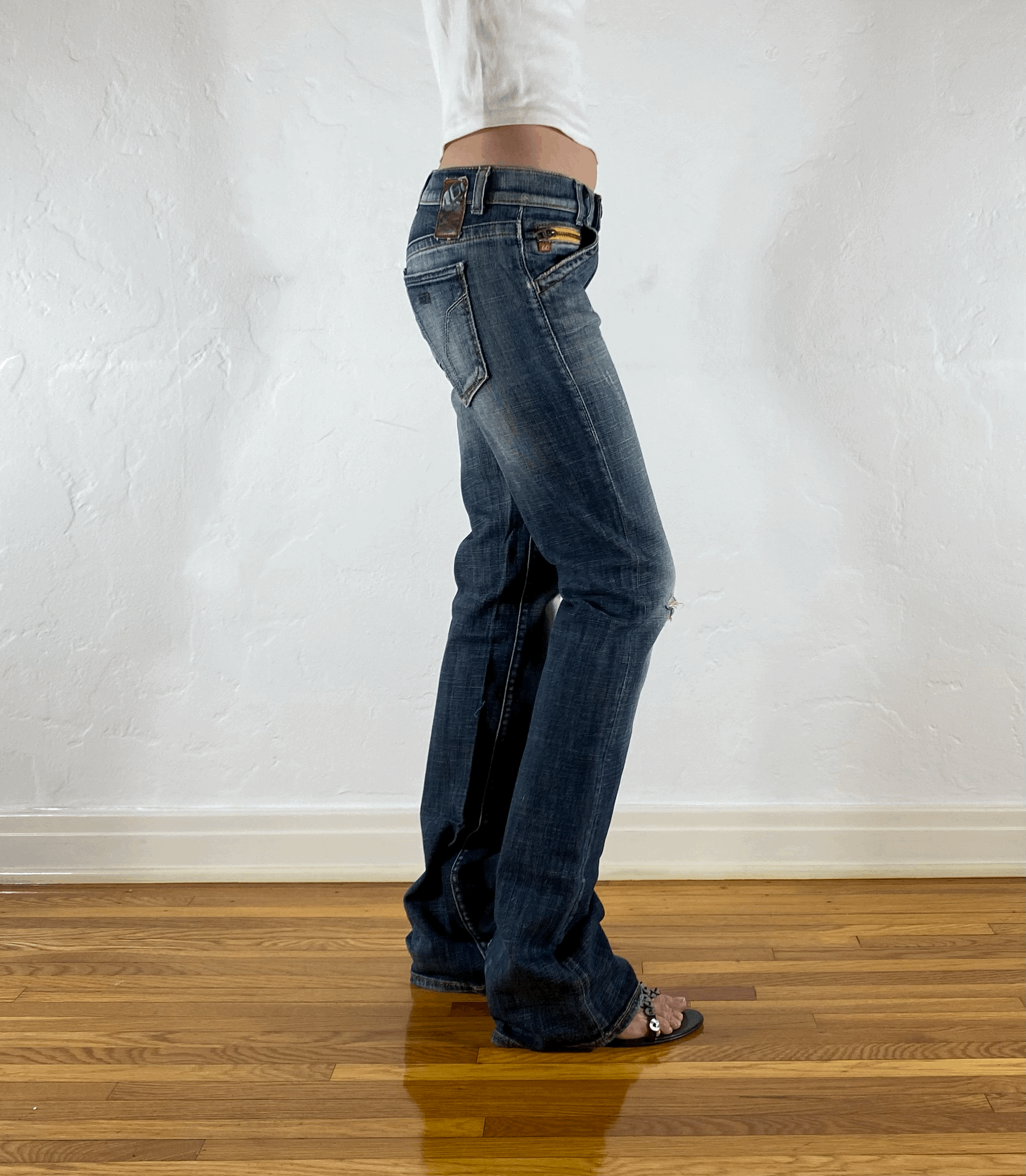 Miss Sixty Yellow Zipper Jeans, S