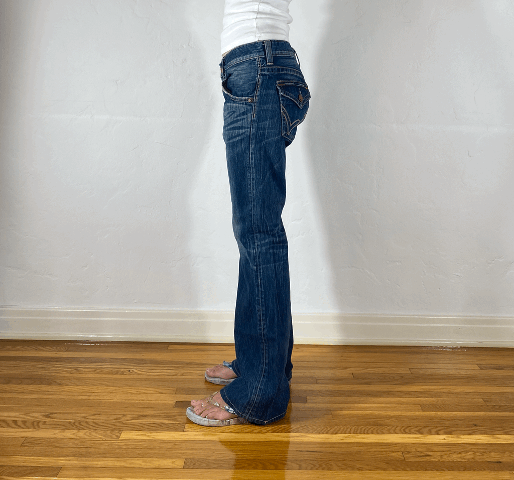 Edwin Blue Flare Jeans, S/M