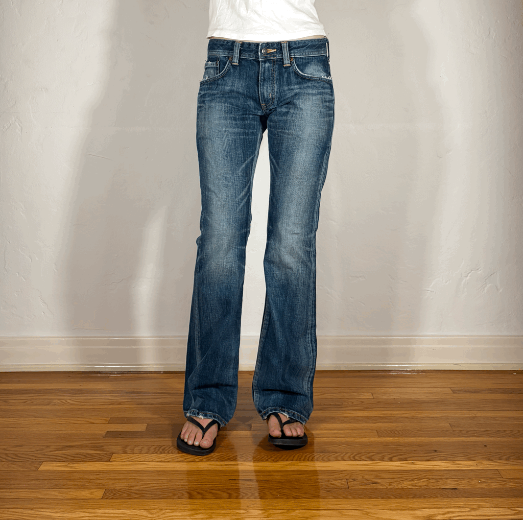 Aqua Blue Flare Jeans, S