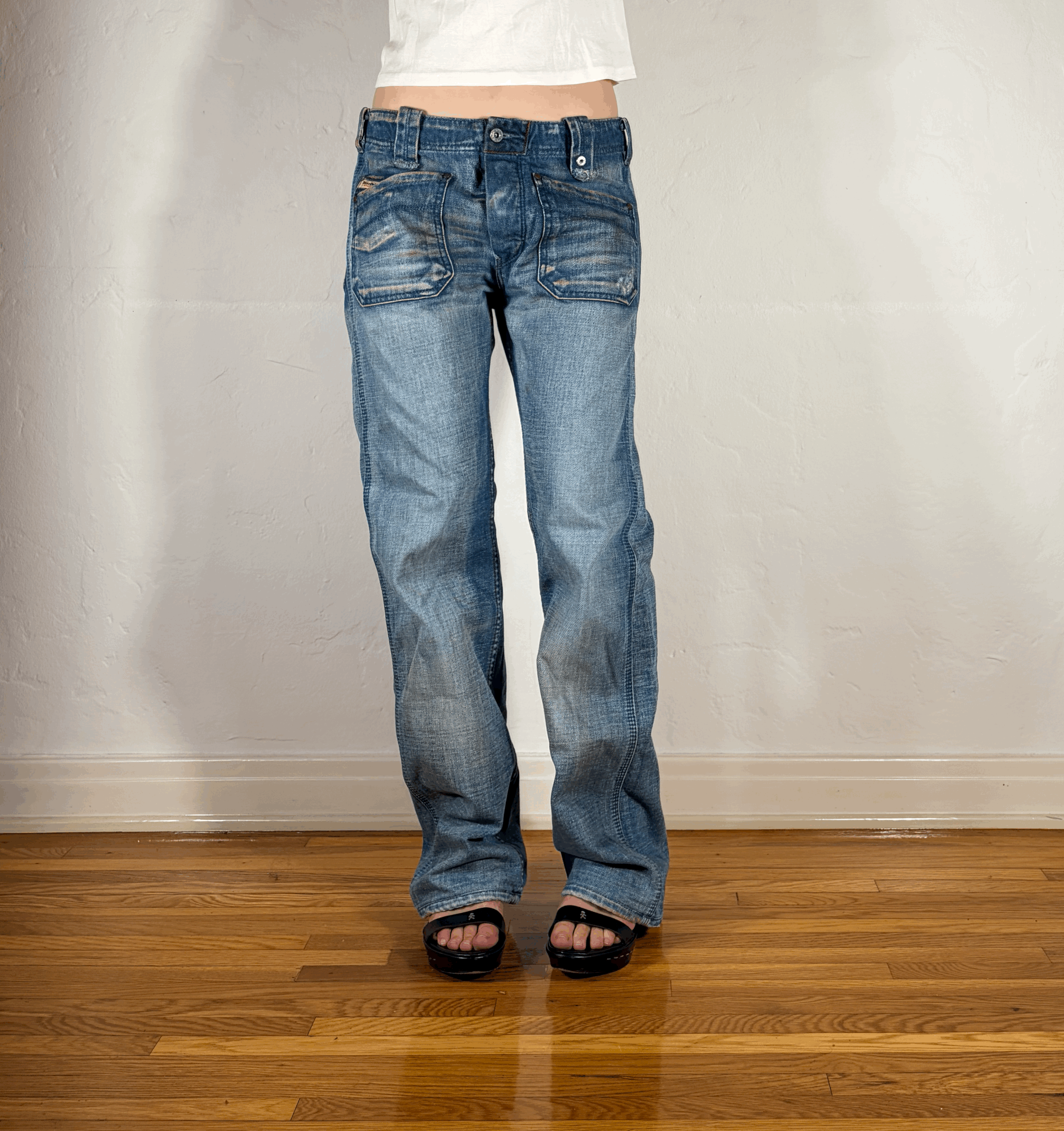 Diesel Distressed Pocket Jeans, M/L
