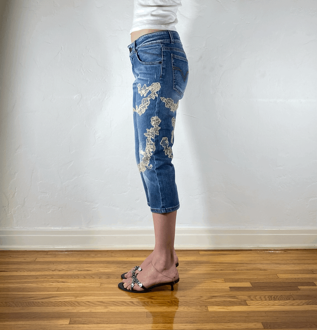 Valentino Lacey Capri Jeans, S