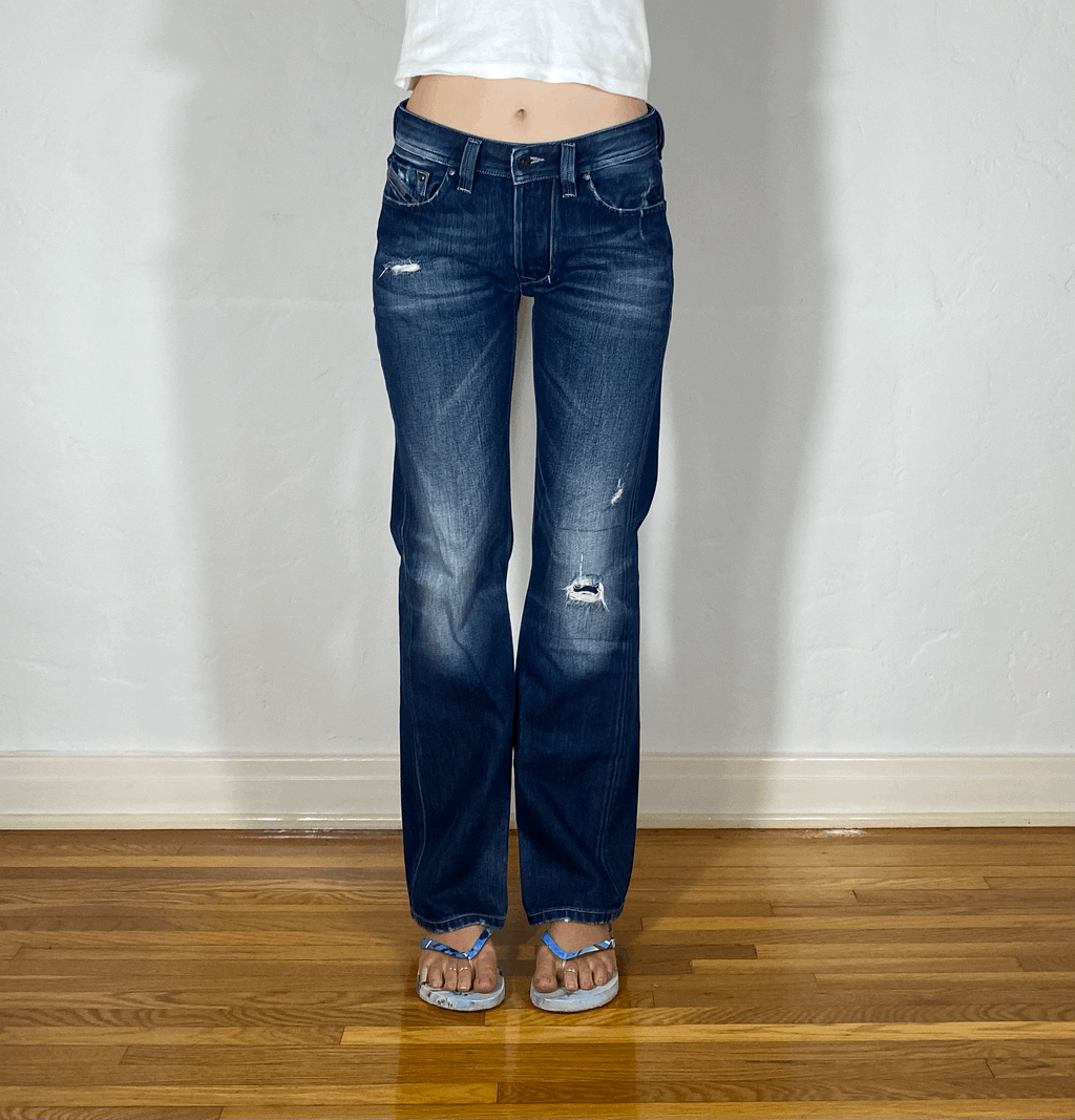 Diesel Relaxed Dark Blue Jeans, S