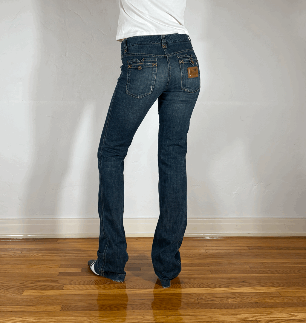 Dolce & Gabbana Leggy Distressed Jeans, XS/S