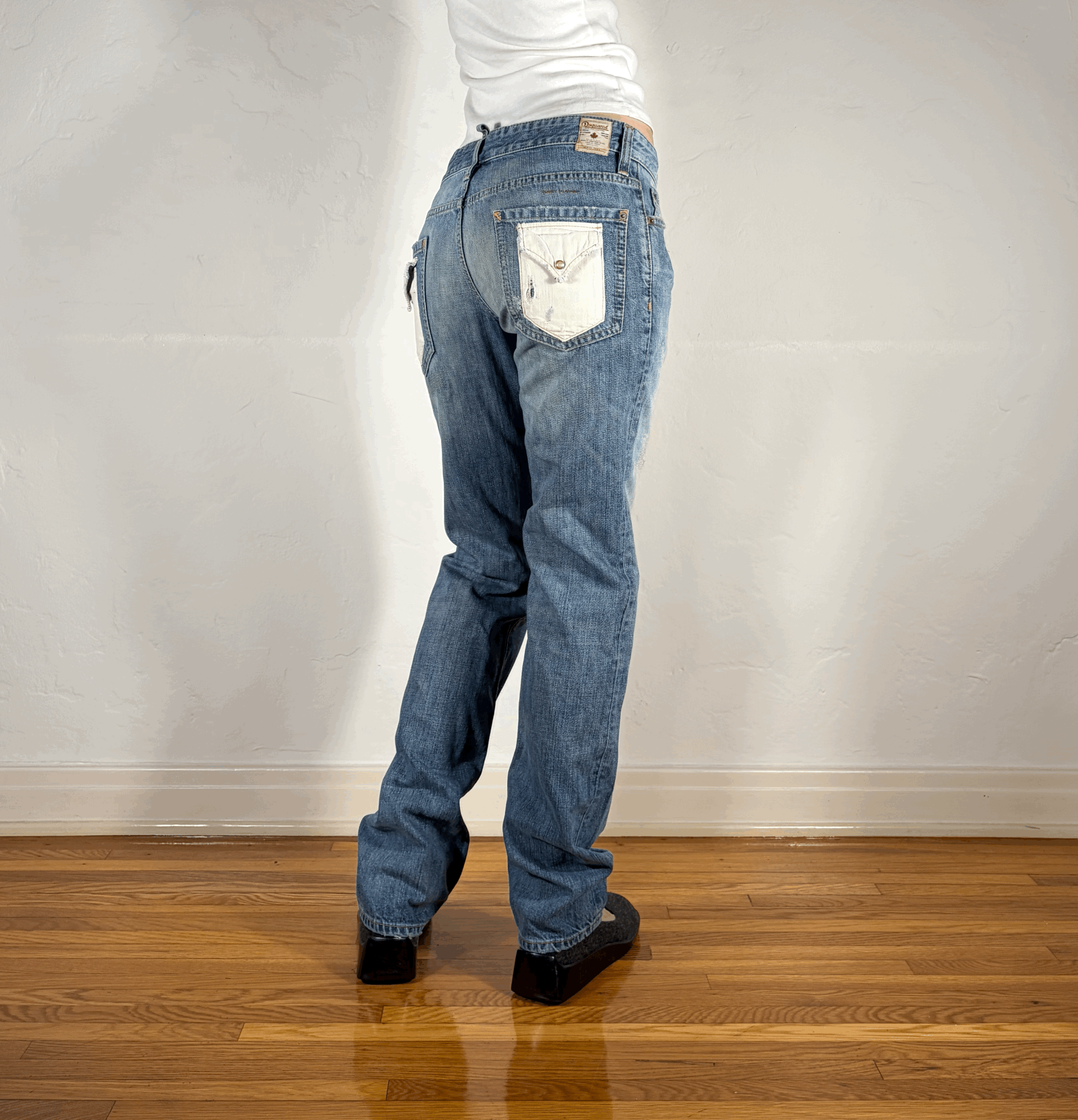 DSquared White Pocket Jeans, S