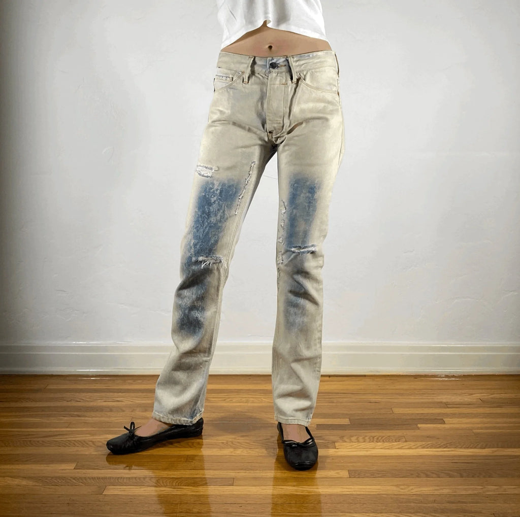 Diesel White and Blue Jeans, S