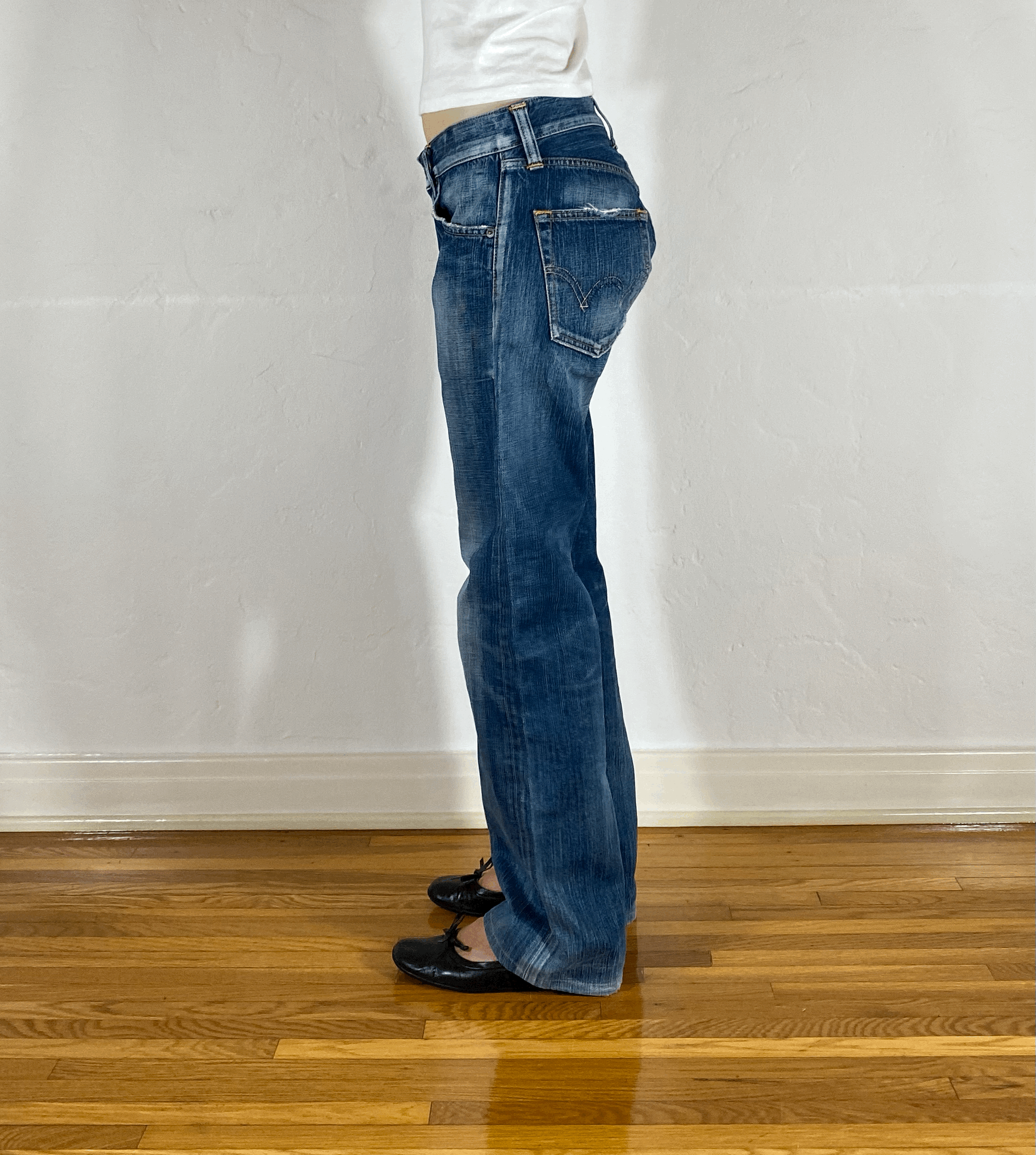 Edwin Unique Blue Baggy Jeans, S/M