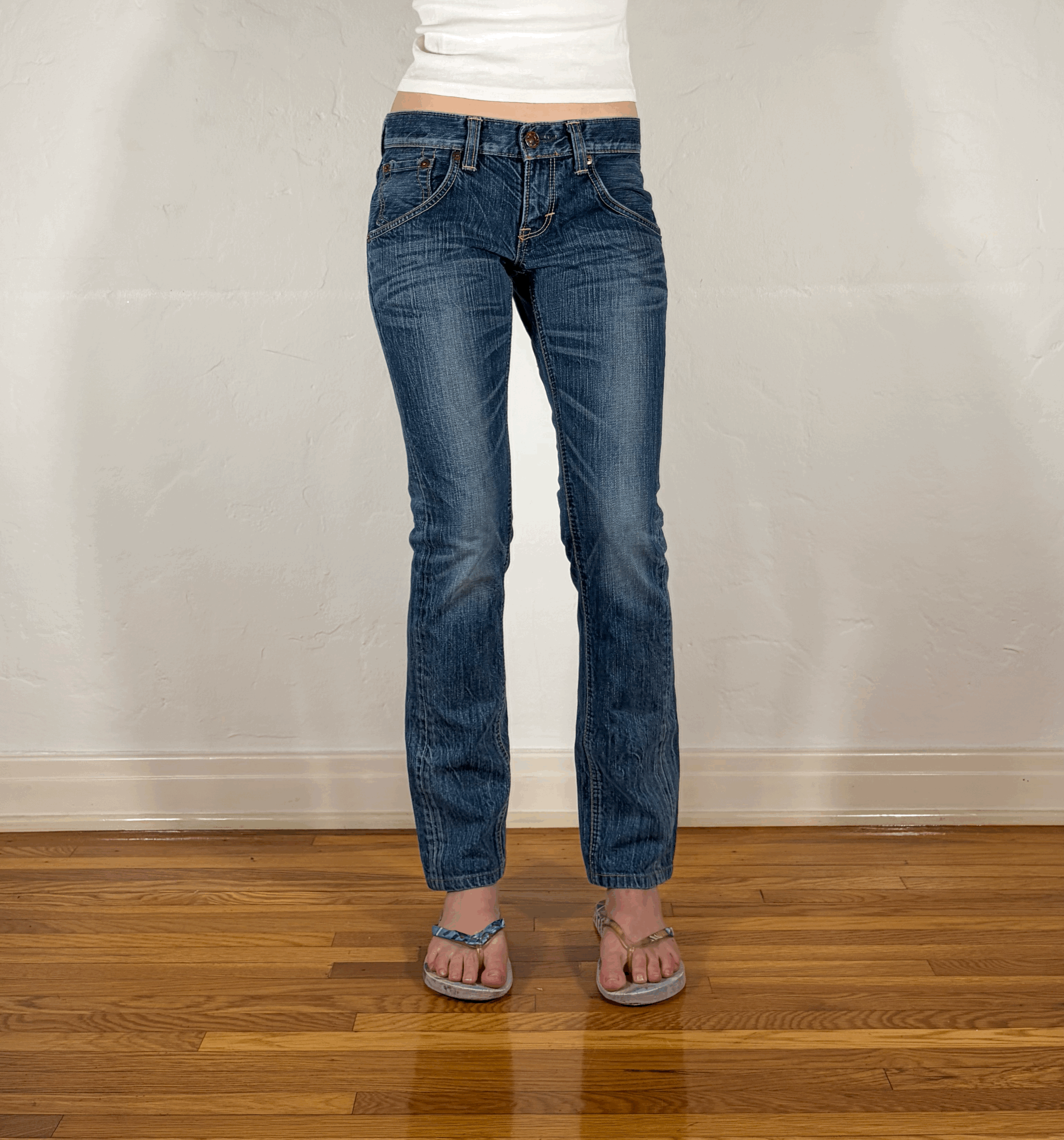 Edwin Blue Straight Jeans, XS