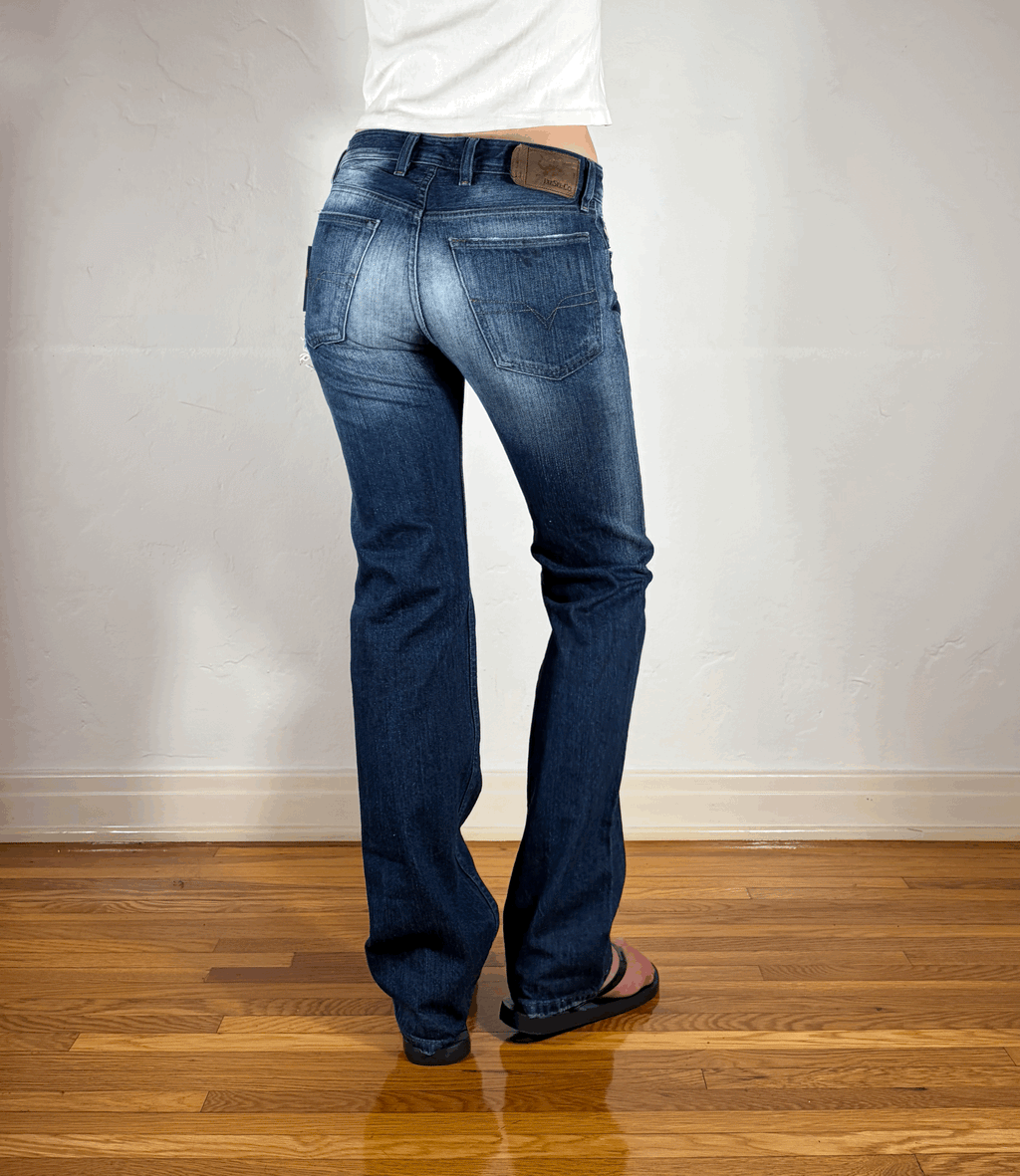 Diesel Relaxed Ripped and Repaired Jeans, S
