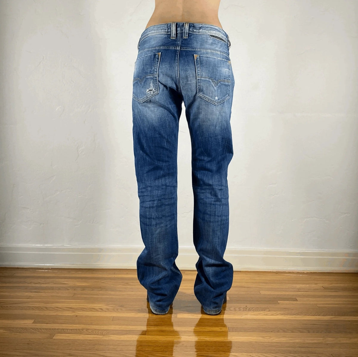 Diesel Distressed Blue Jeans, L