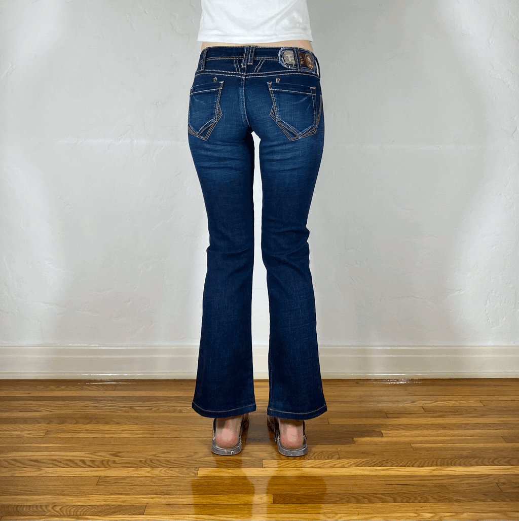 Marithe + Francois Girbaud Dark Blue Jeans, XS