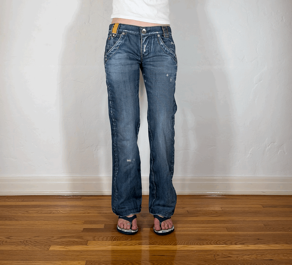 Miss Sixty Distressed Pocket Jeans, S/M
