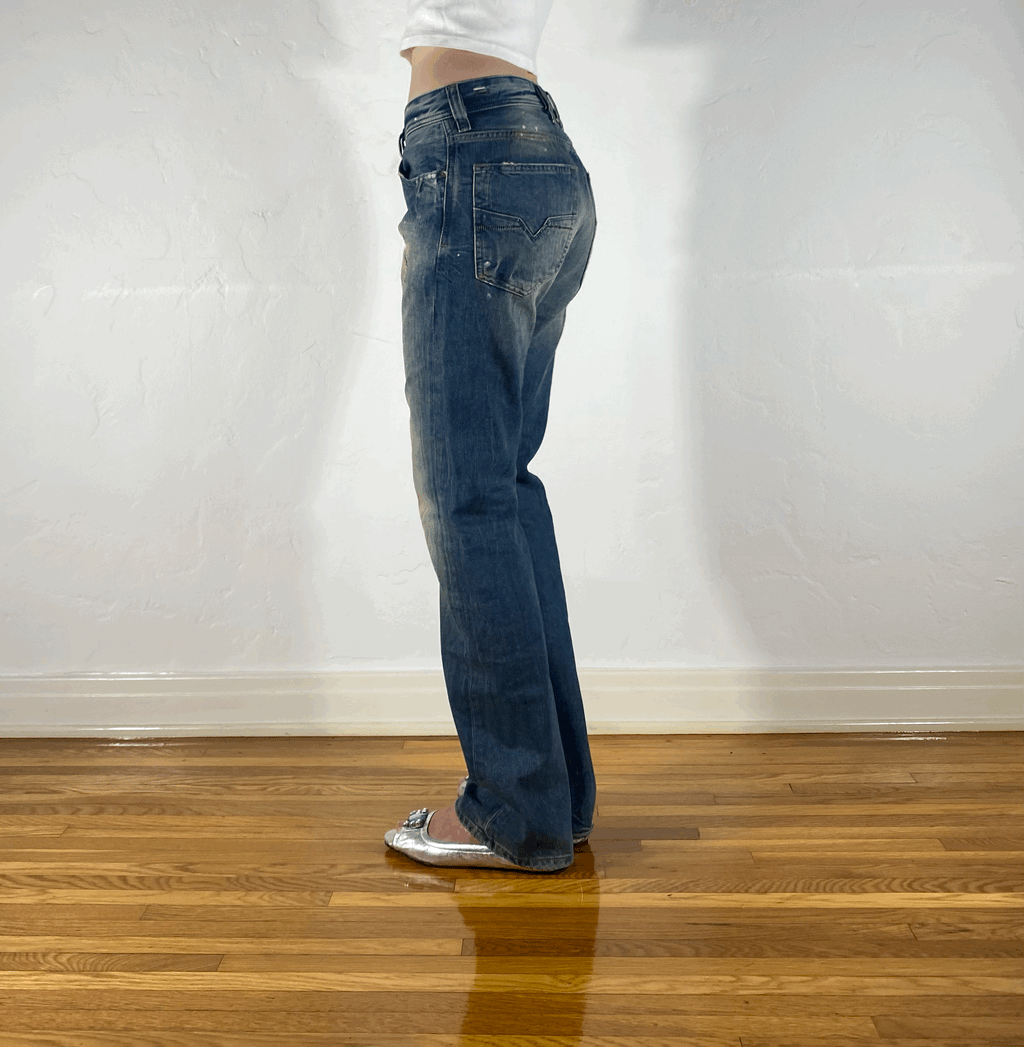 Diesel Relaxed Blue Jeans, S