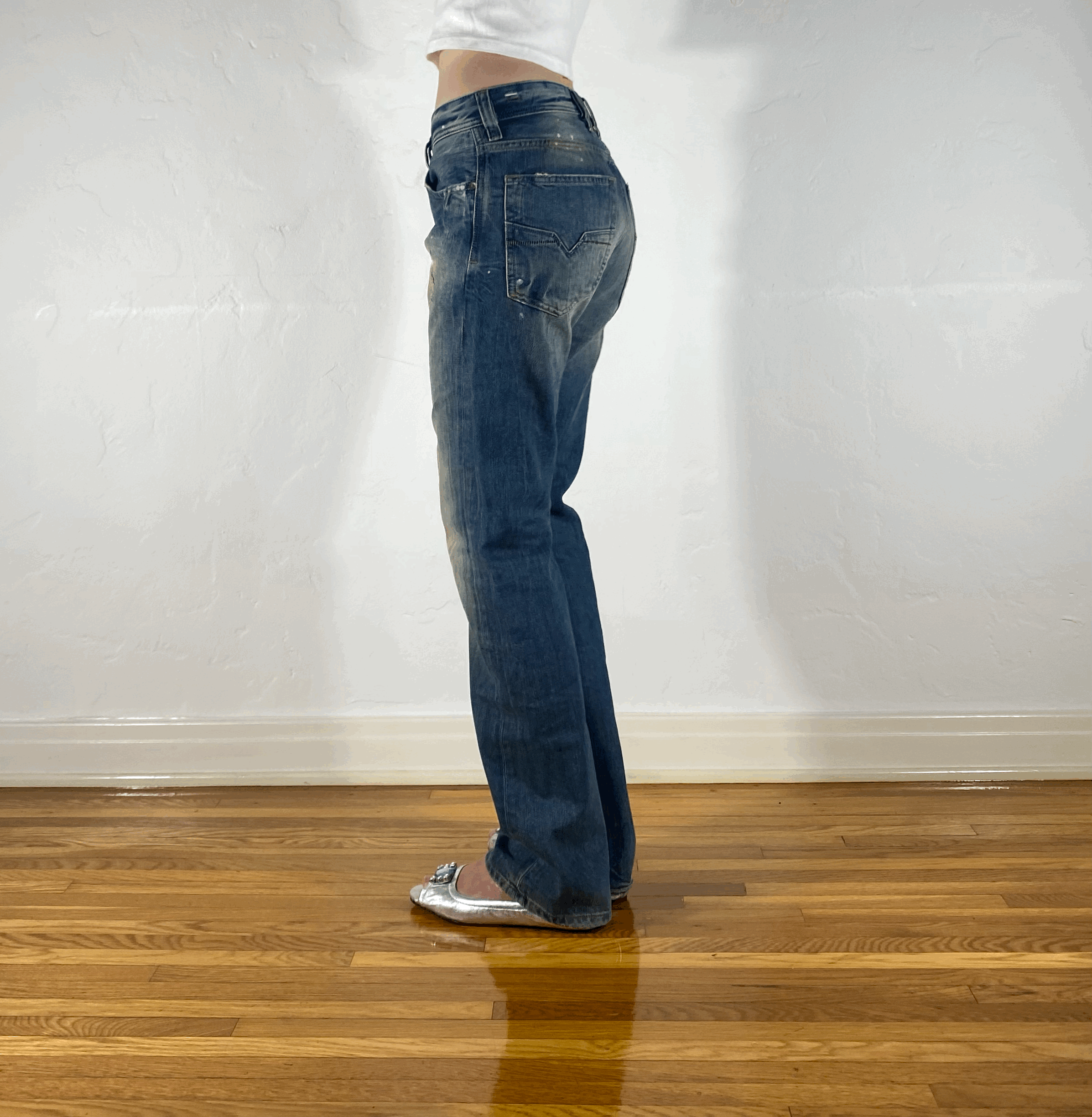 Diesel Relaxed Blue Jeans, S