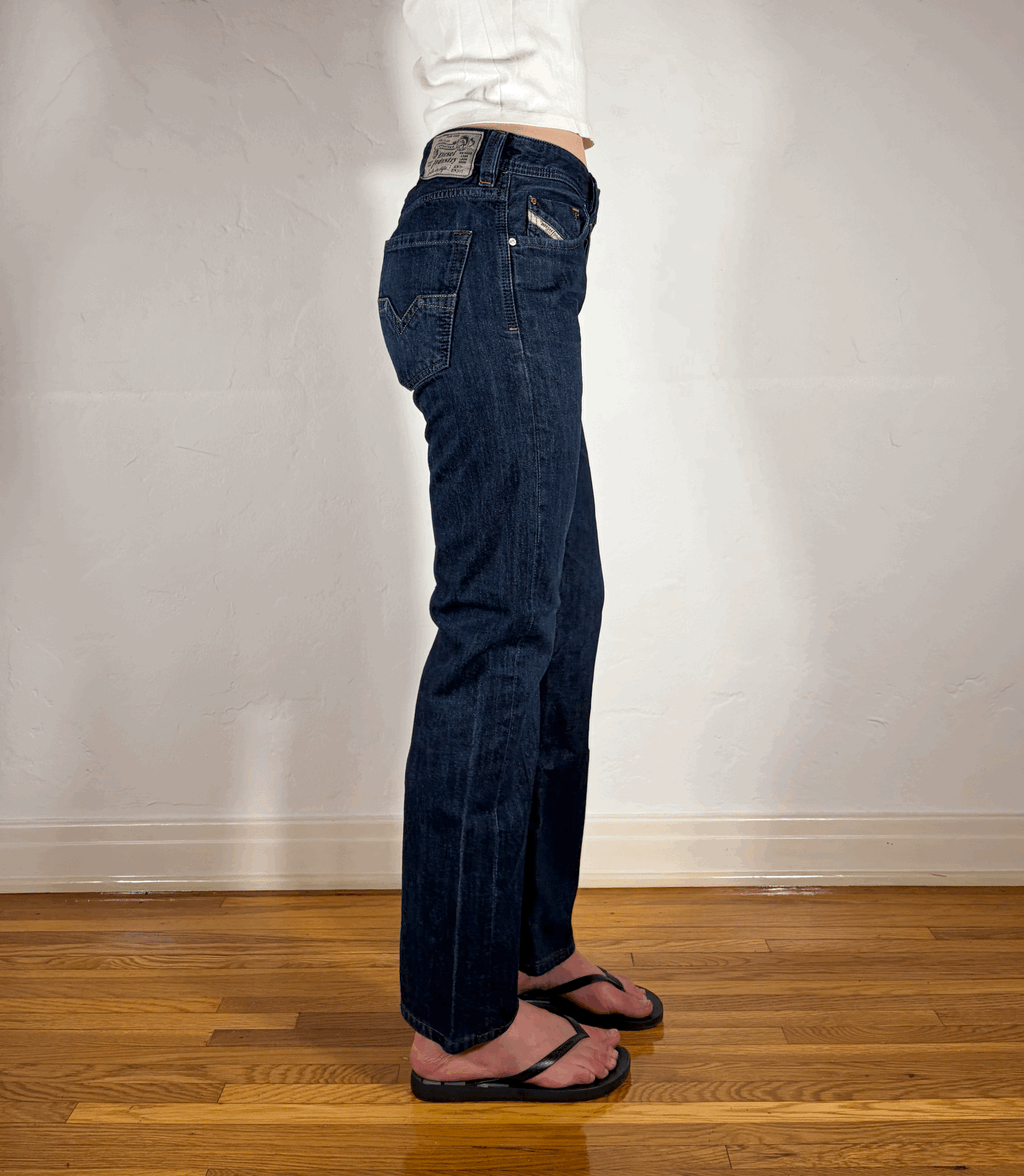 Diesel Relaxed Dark Blue Jeans, S/M