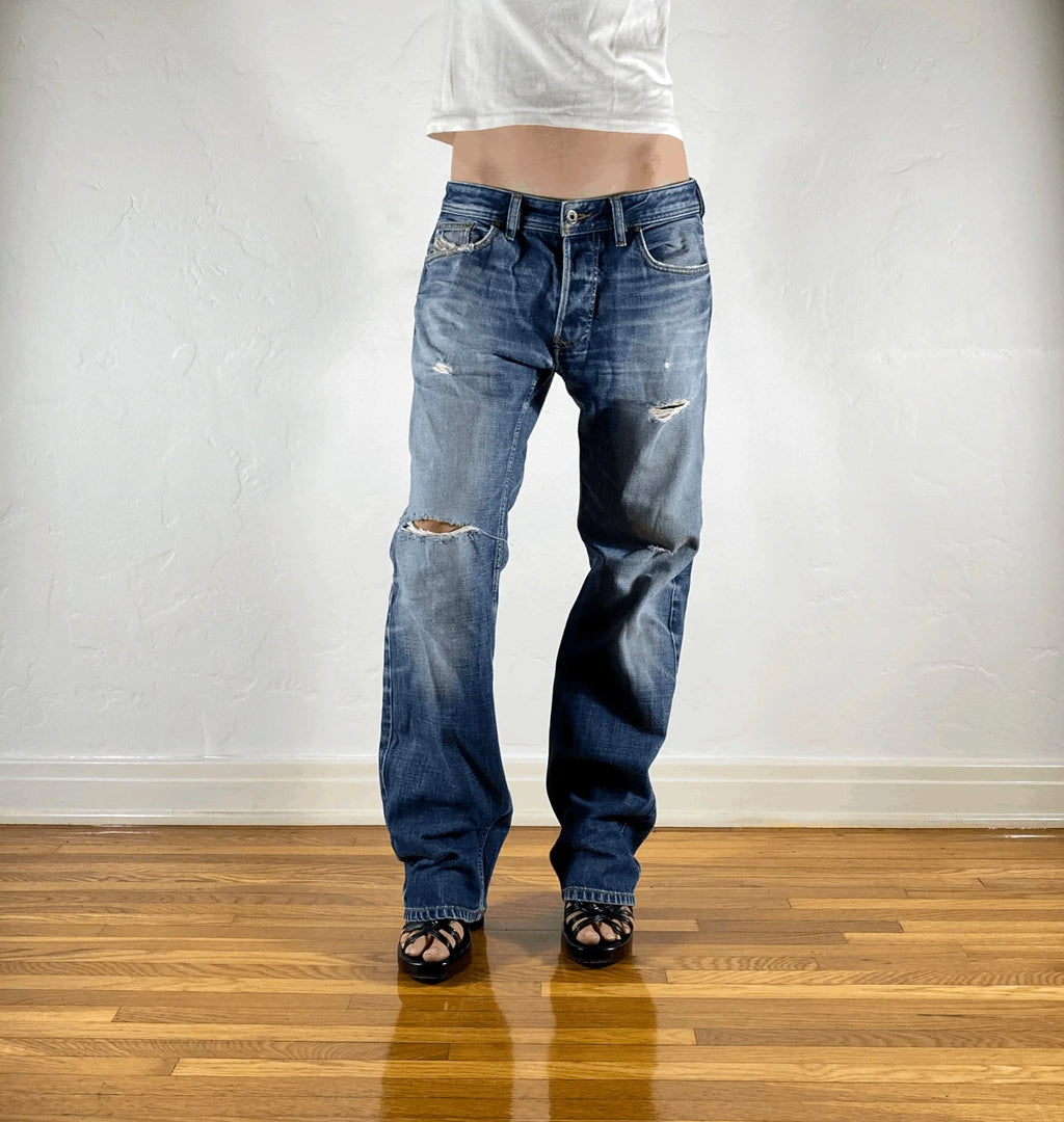 Diesel Relaxed Light Blue Jeans, L