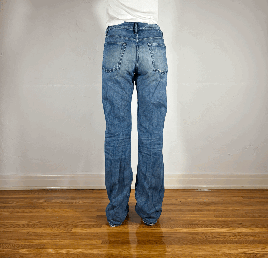 Diesel Ripped and Repaired Double Button Jeans, M/L