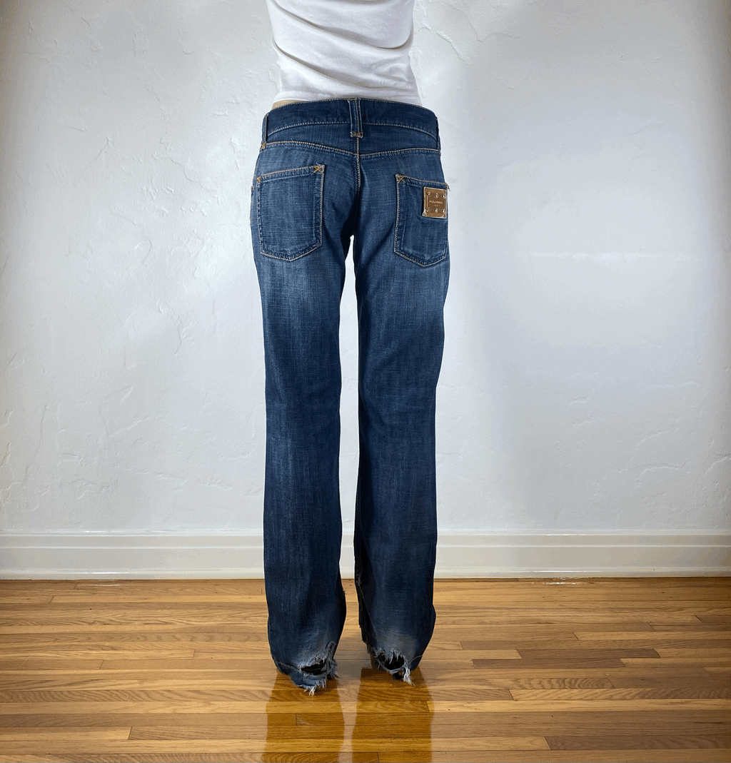 Dolce & Gabbana Blue Distressed Jeans, M