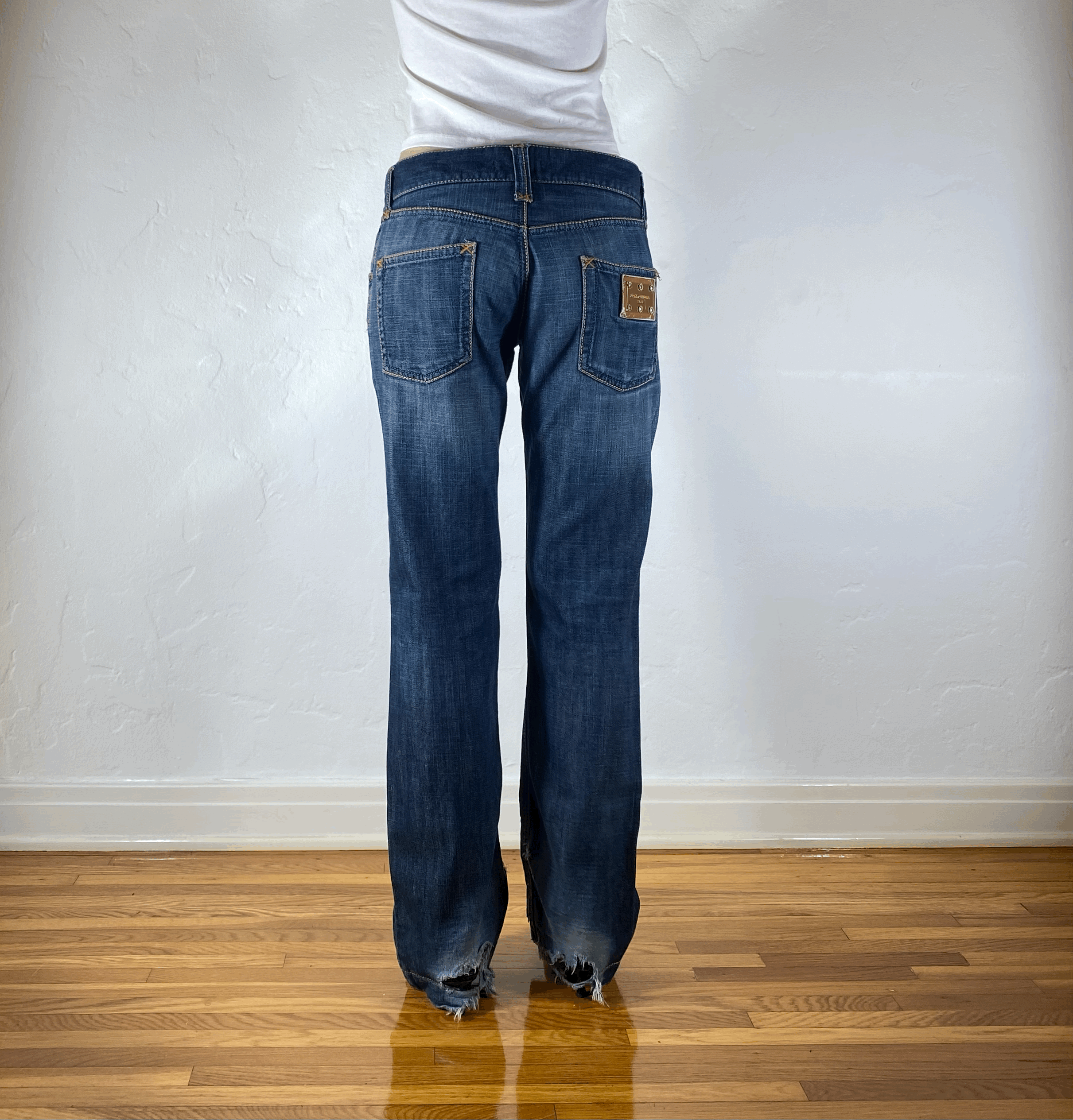 Dolce & Gabbana Blue Distressed Jeans, M