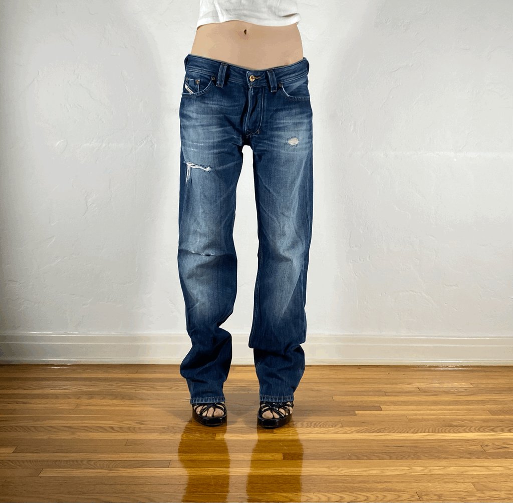 Diesel Relaxed Indigo Jeans, M/L