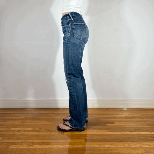 45RPM Ripped and Repaired Jeans, S/M