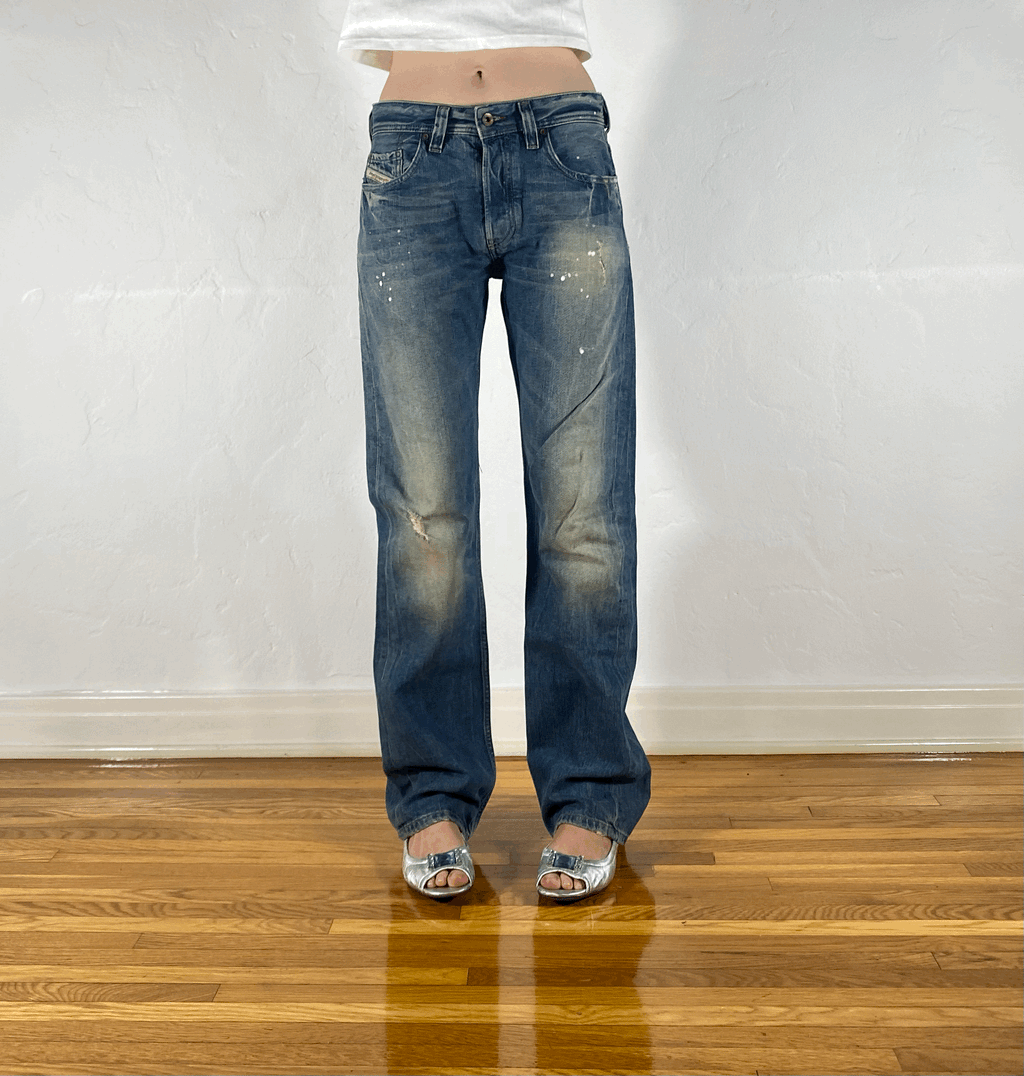 Diesel Relaxed Blue Jeans, S
