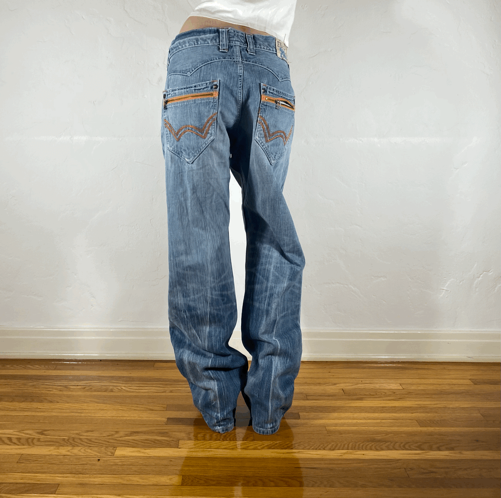 Edwin Orange Off Stitch Jeans, XL