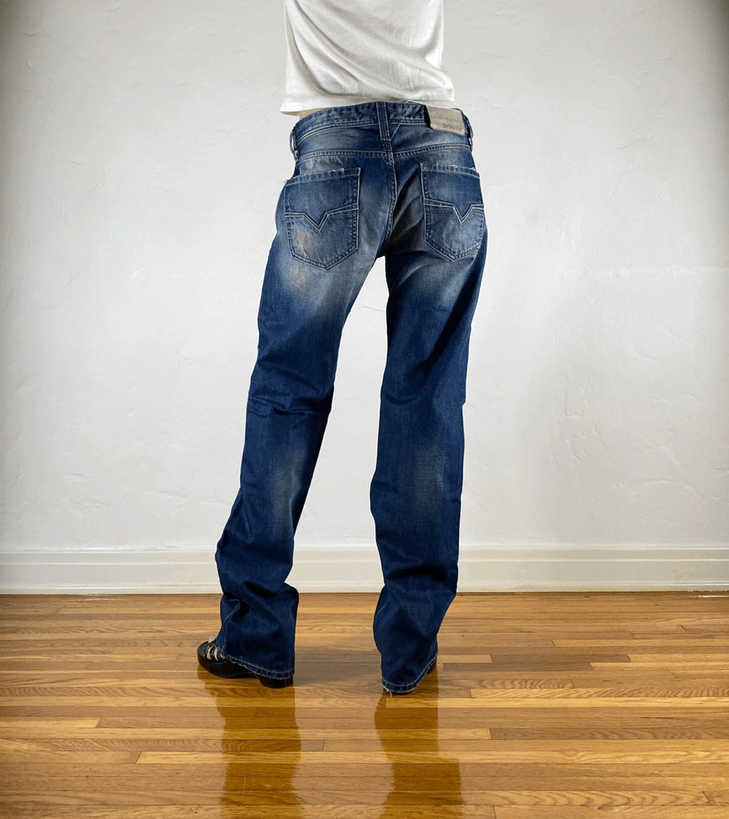 Diesel Relaxed Blue Fade Jeans, M
