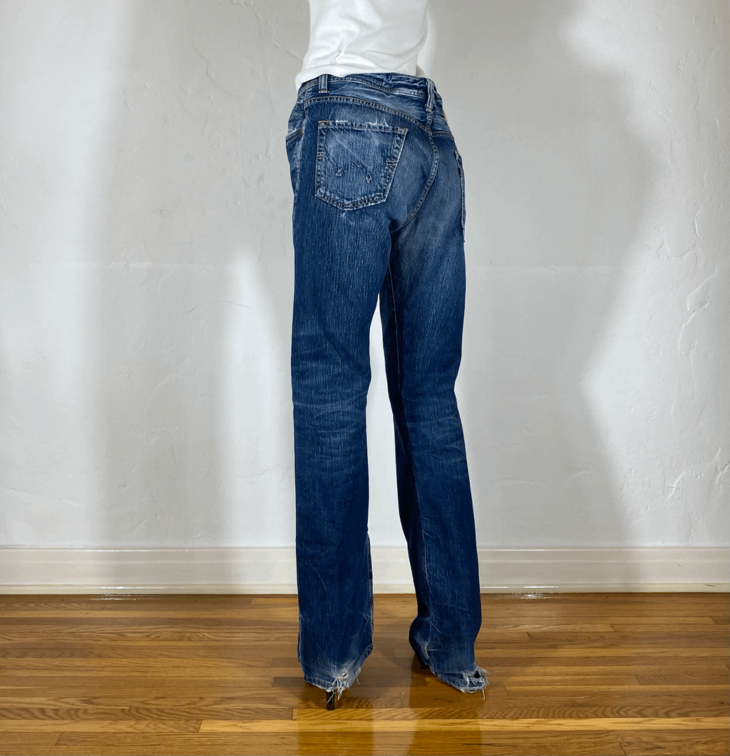 Unique Blue Stiff Jeans, L