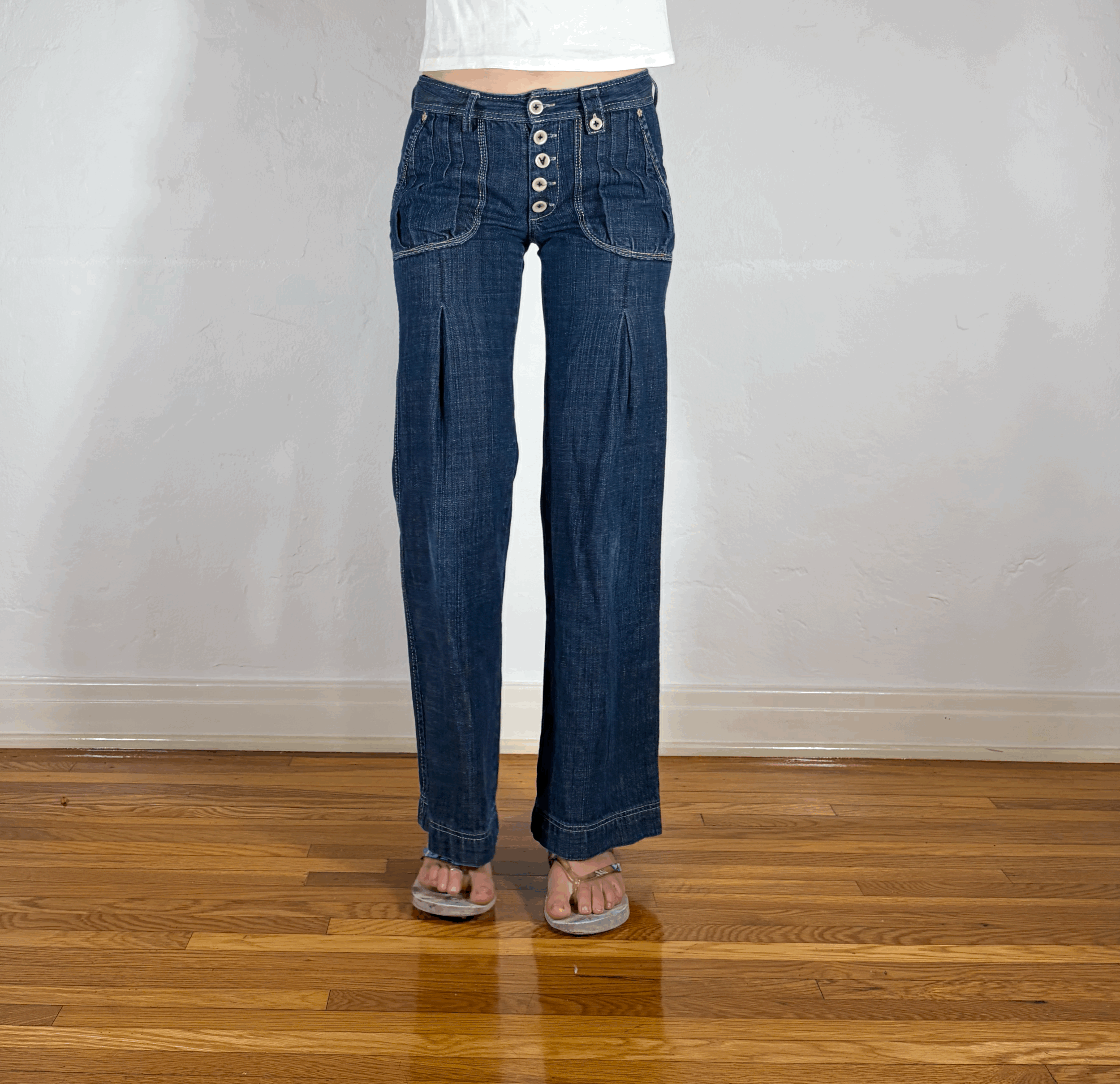 Japanese Brand Button Jeans, S