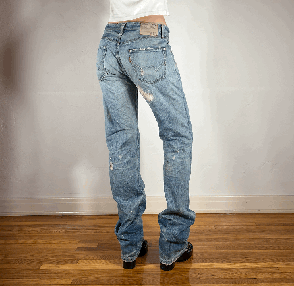 Edwin Repaired Distressed Jeans, M