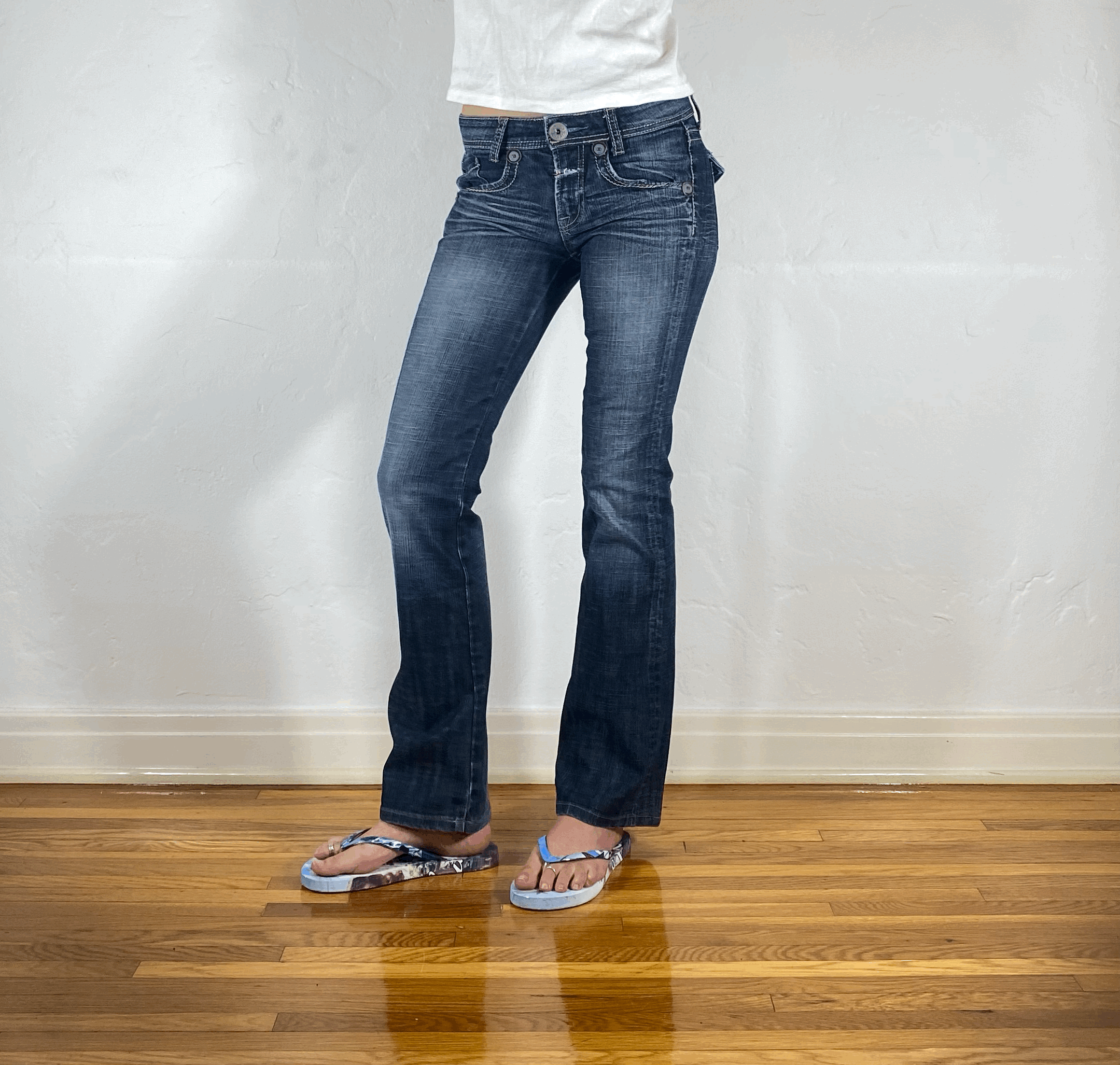 Marithe + Francois Girbaud Straight Jeans, S