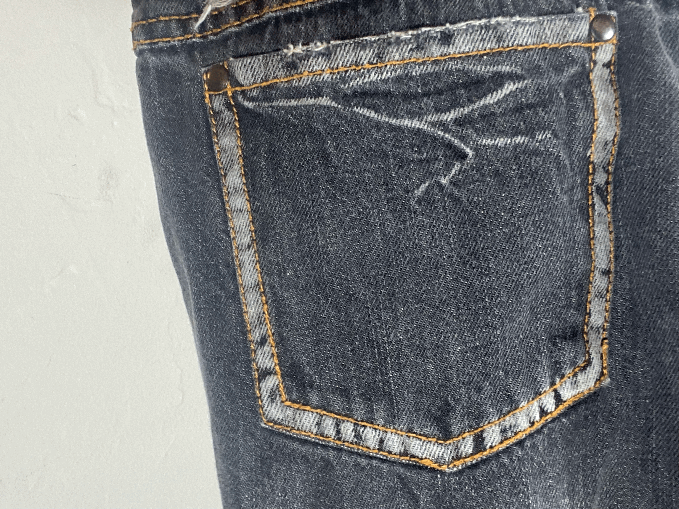 Vintage Gray Straight Jeans, M