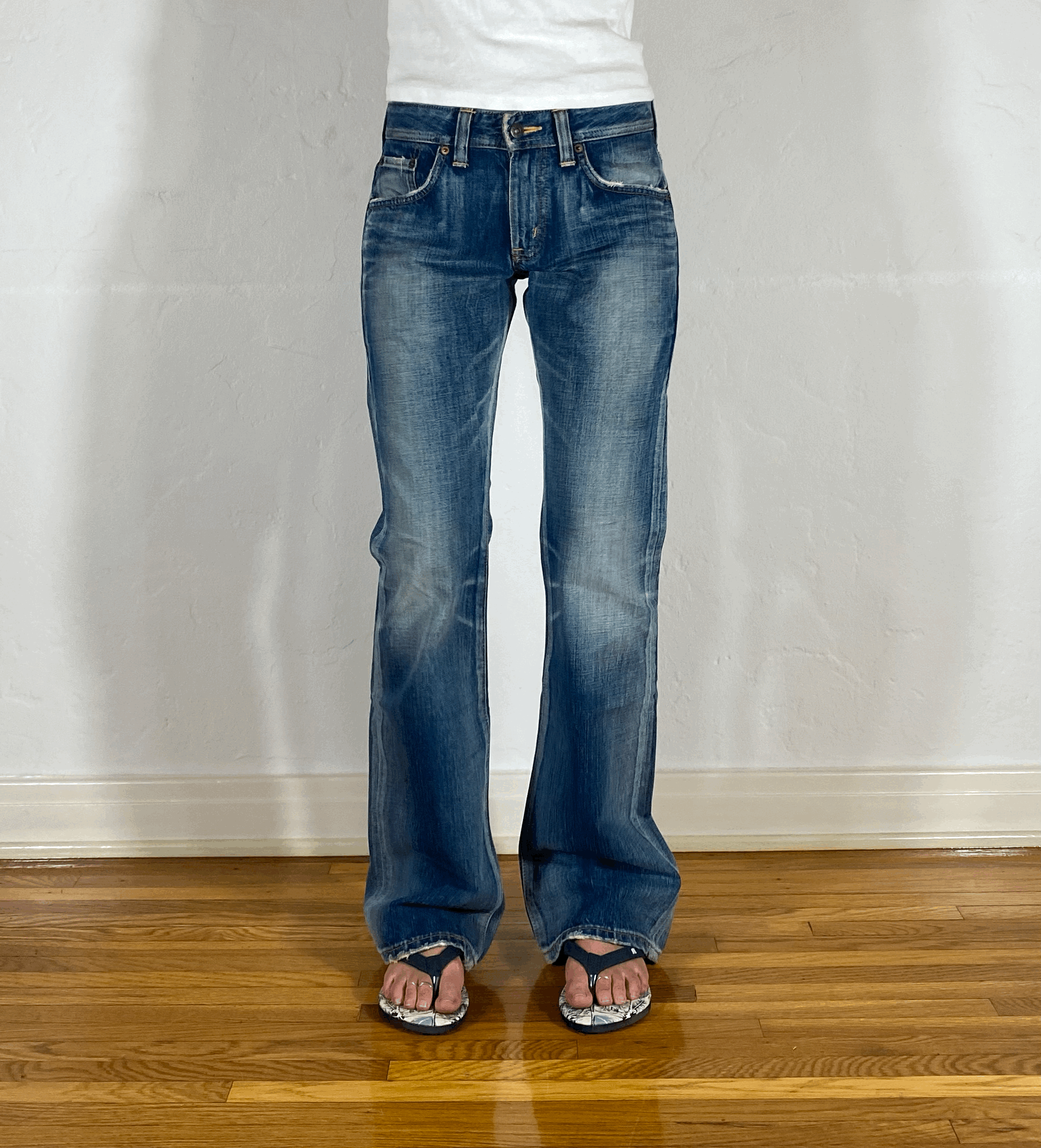 Edwin Unique Blue Flare Jeans, S