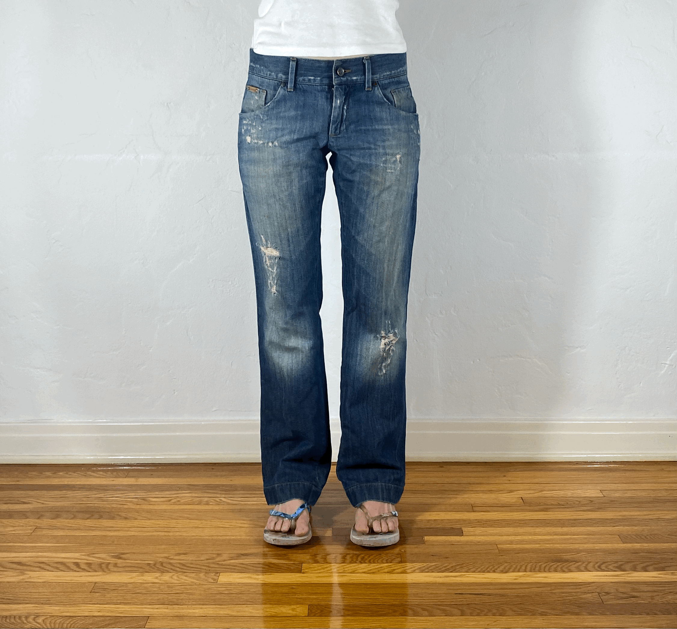 Dolce & Gabbana Blue Distressed Jeans, S