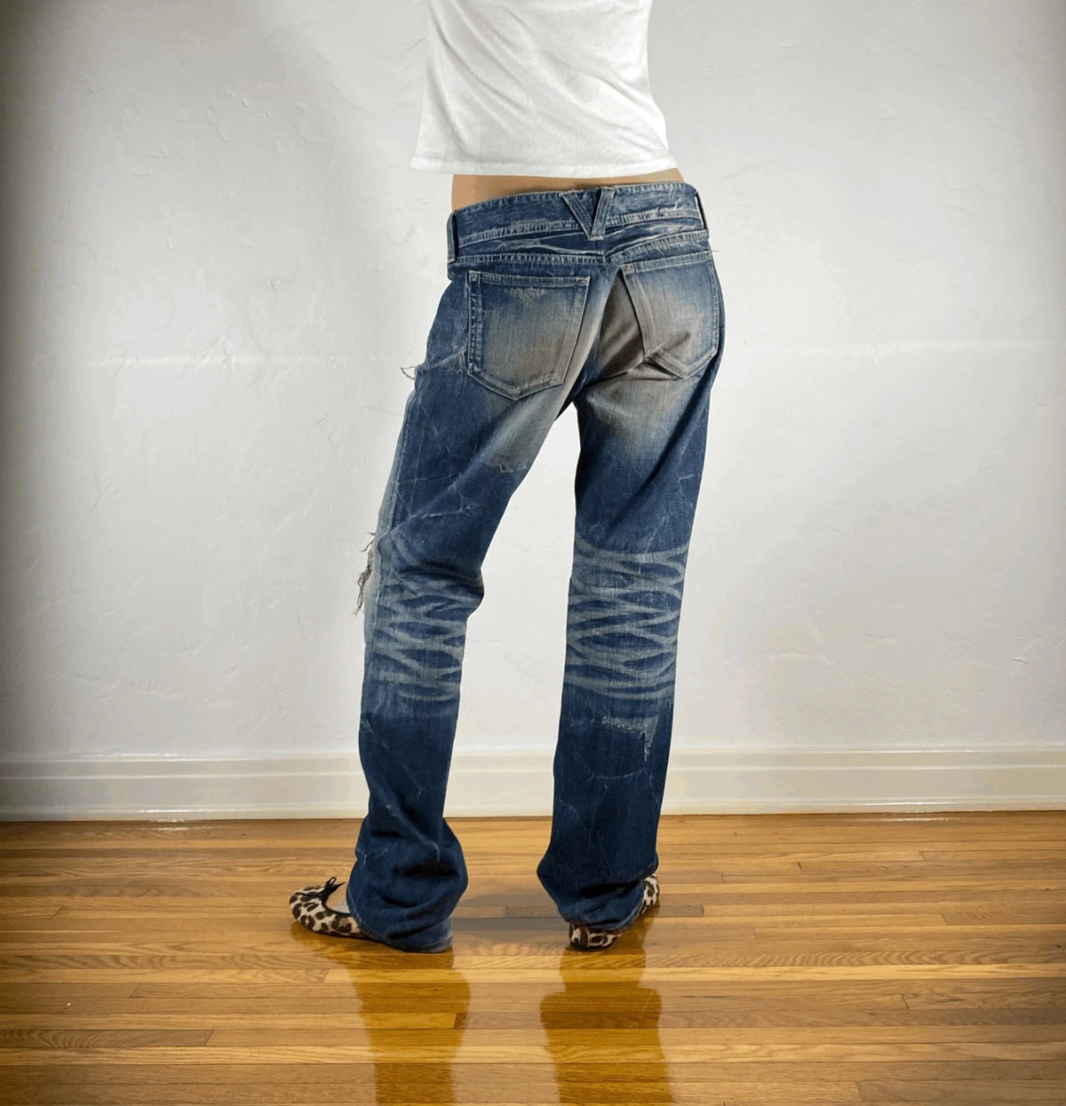 Vanquish Baggy Ripped Gold Label Jeans, M