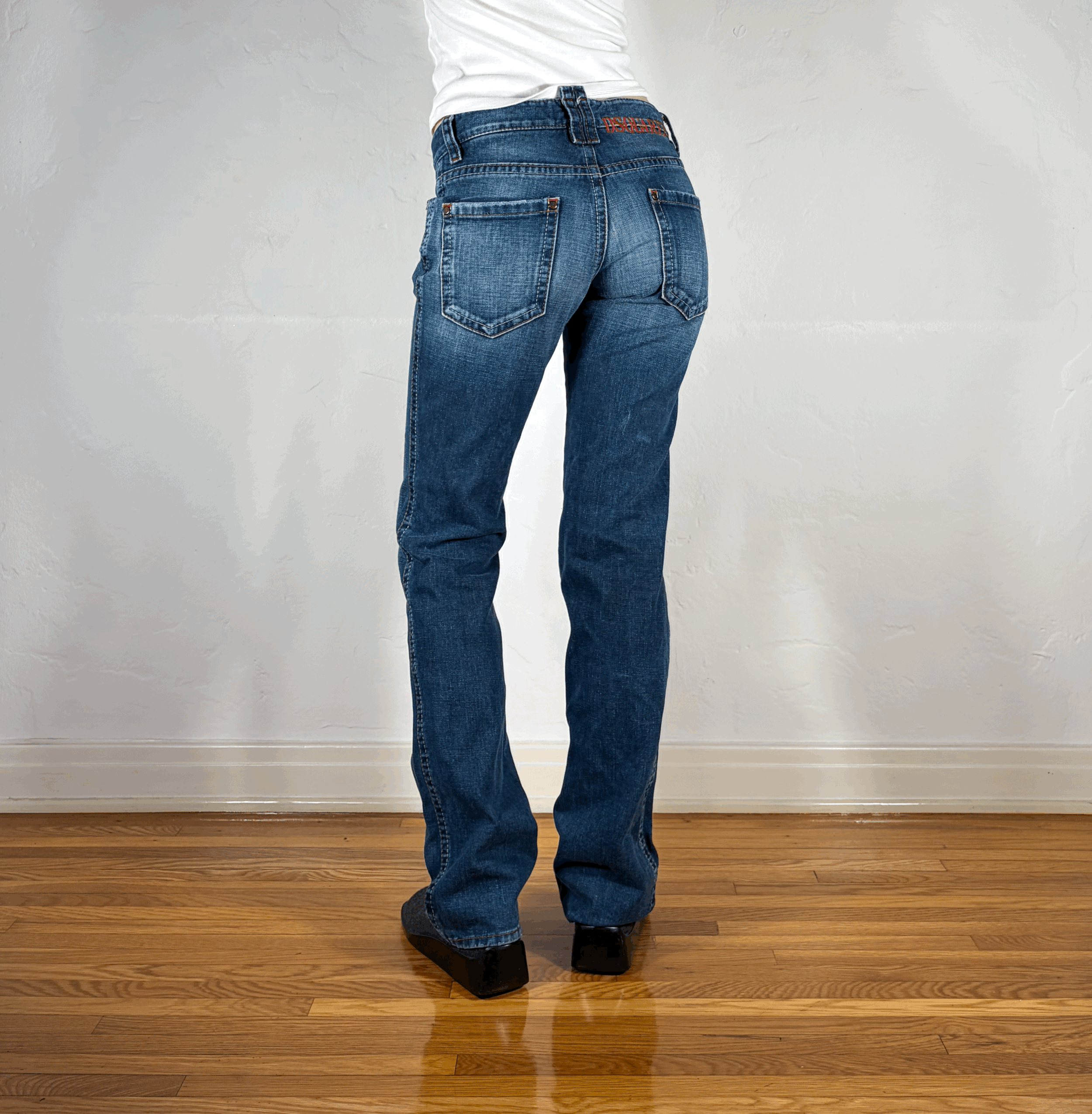Dsquared White Corduroy Accent Jeans, S