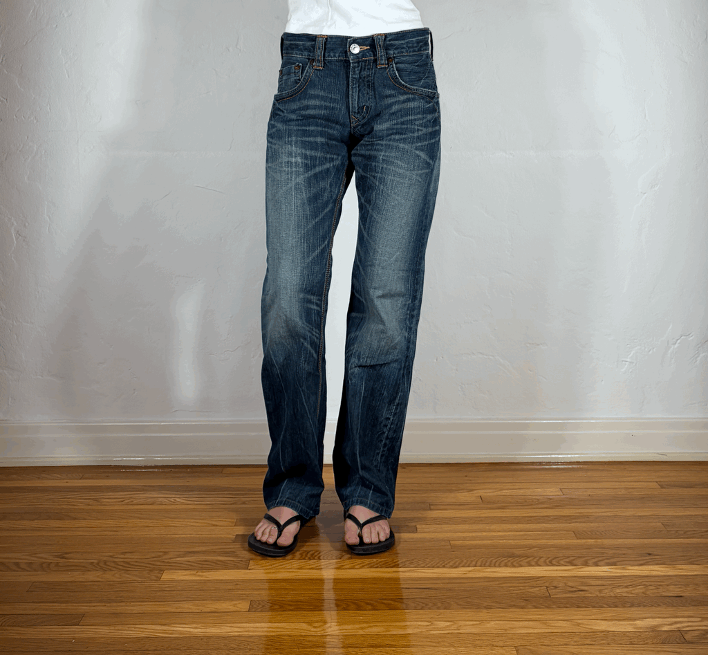 Edwin Orange Stitch Dark Blue Jeans, S