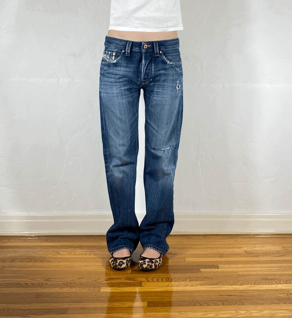 Diesel Relaxed Blue Jeans, S