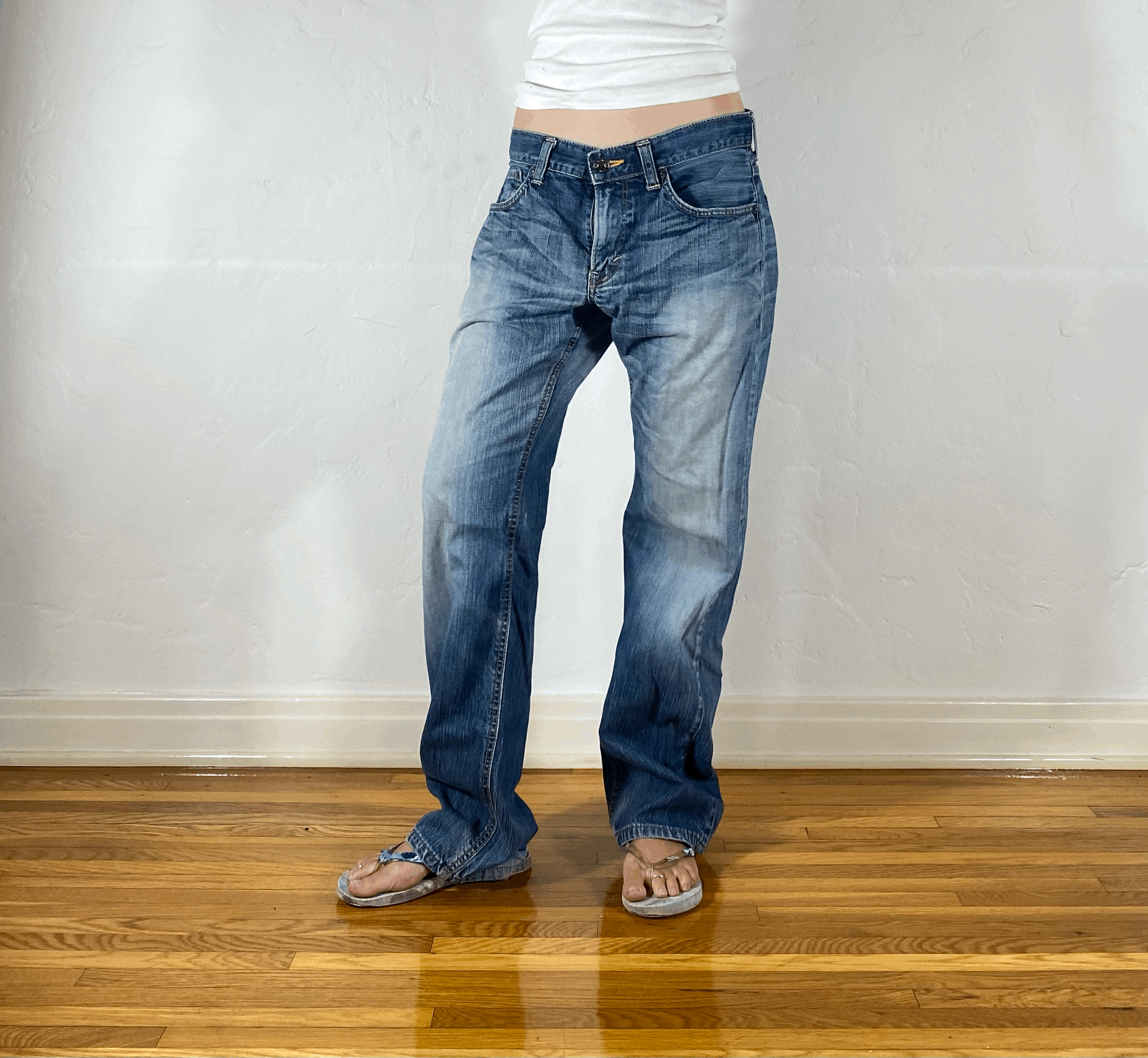 Edwin Unique Blue Baggy Jeans, L