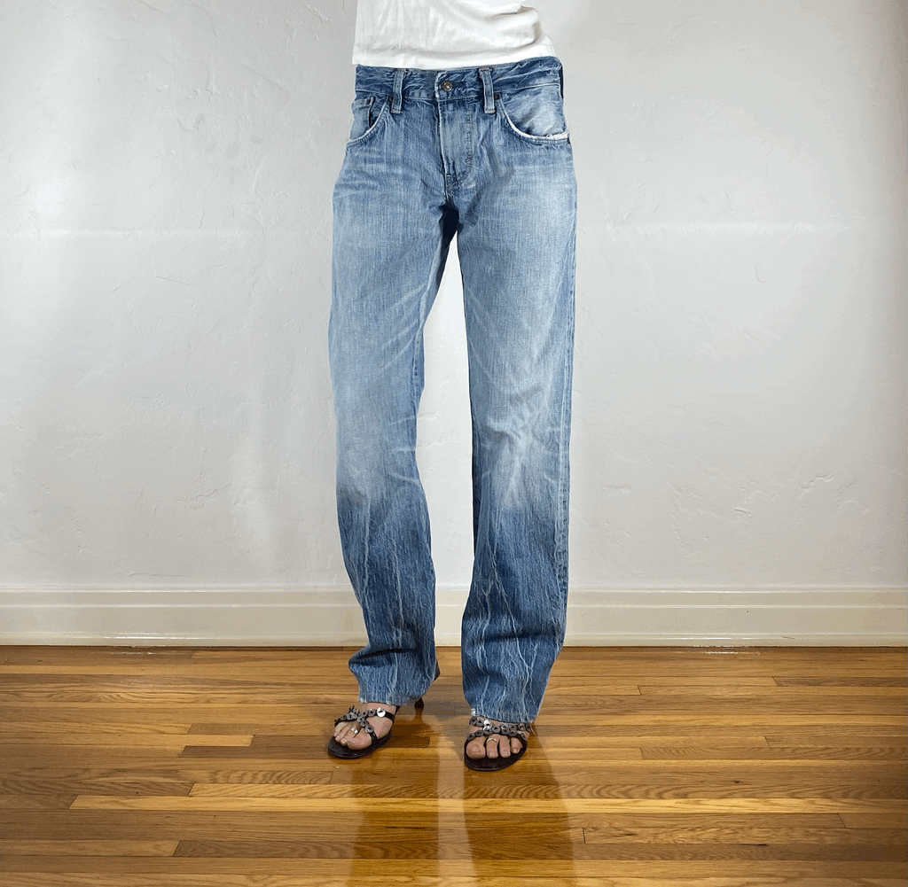 Edwin Unique Blue Baggy Jeans, L