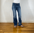 Edwin Orange Cinch Back Jeans, S