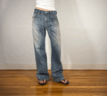 Light Gray Soft Baggy Jeans, XL
