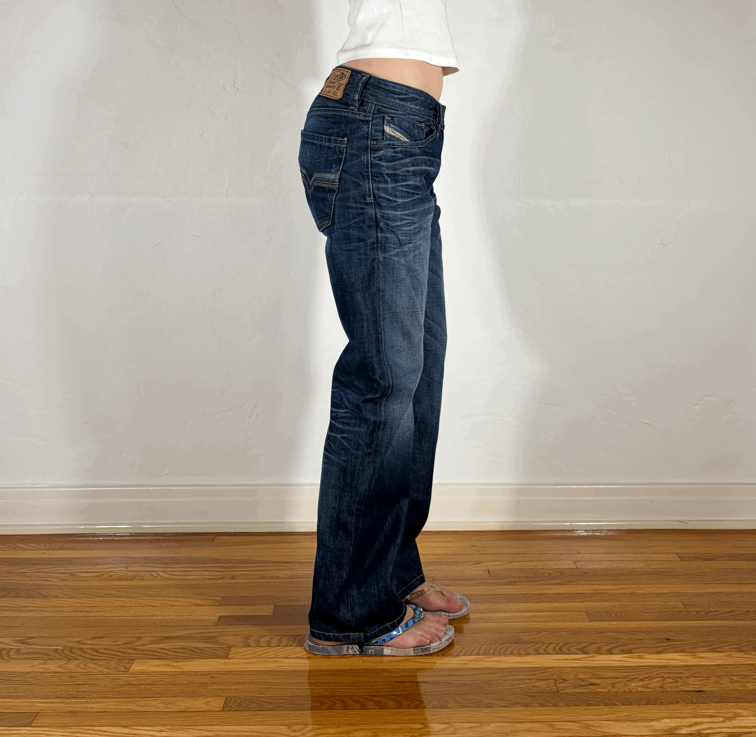 Diesel Dark Blue Shimmery Jeans, S/M