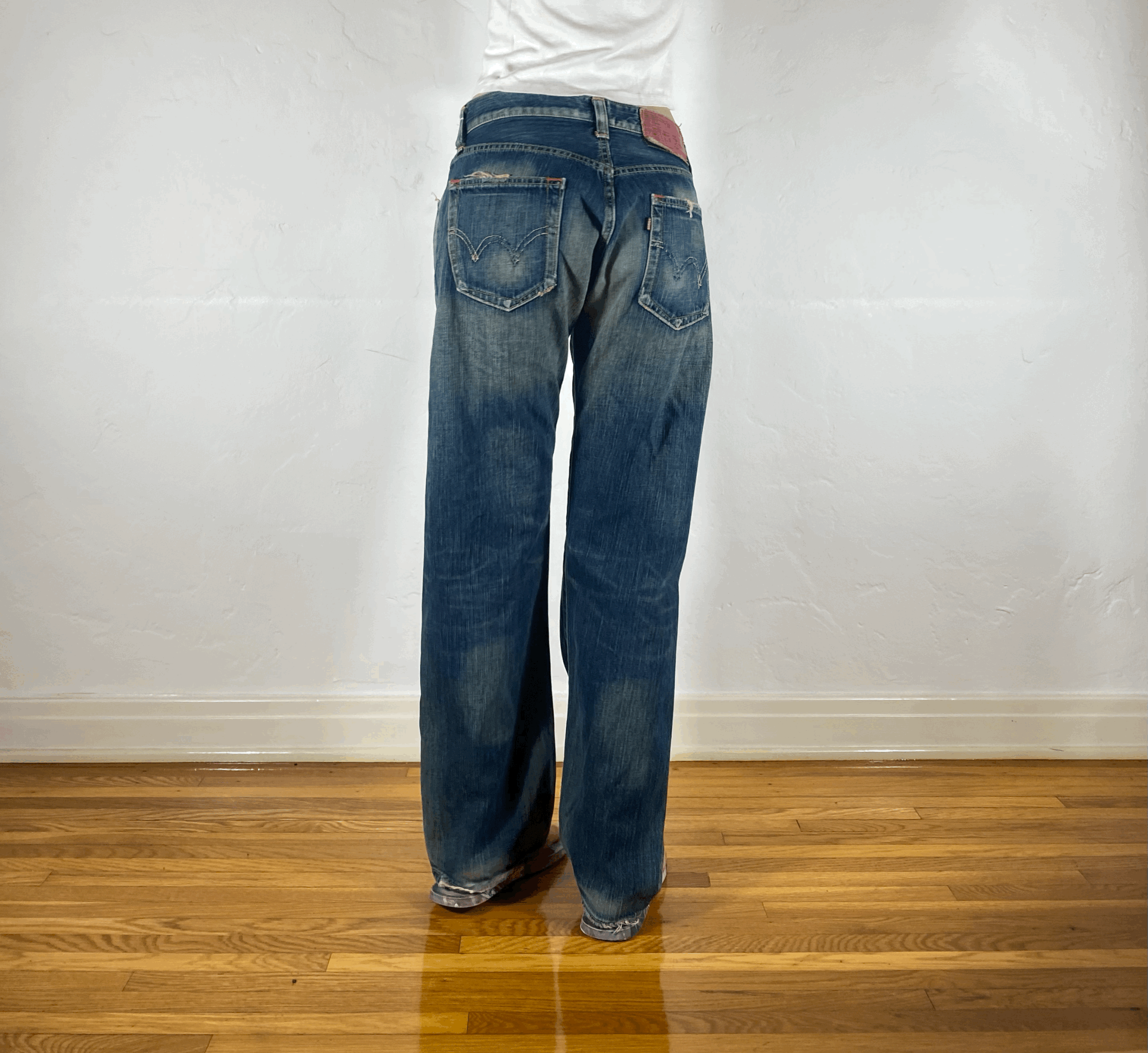 Edwin Unique Blue Baggy Jeans, S