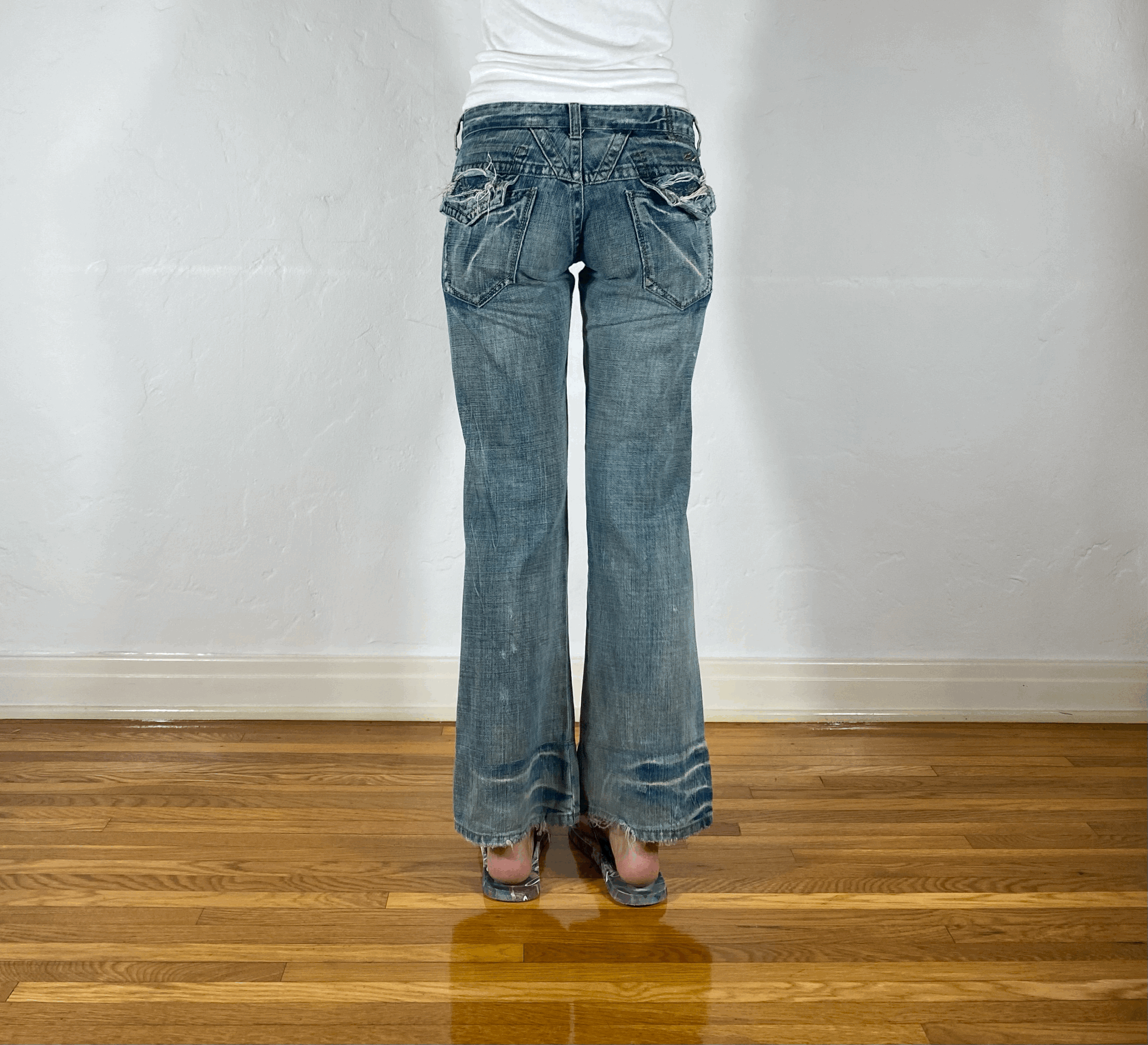Marithe + Francois Girbaud Ripped Pocket Jeans, S