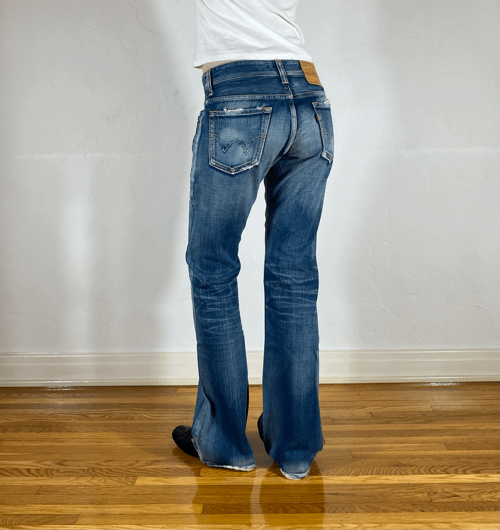 Edwin Unique Blue Flare Jeans, S