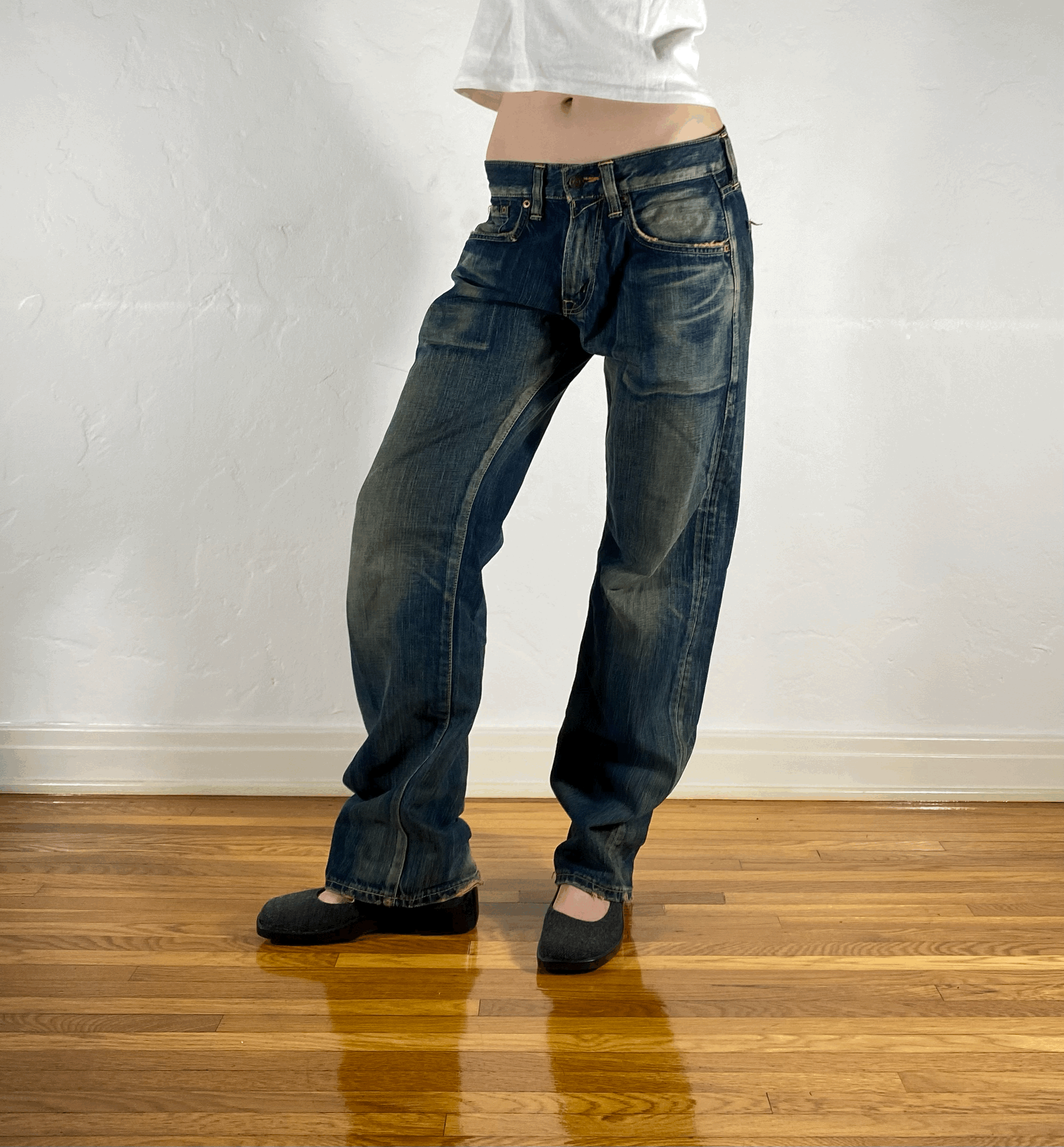 Edwin Unique Blue Baggy Jeans, S