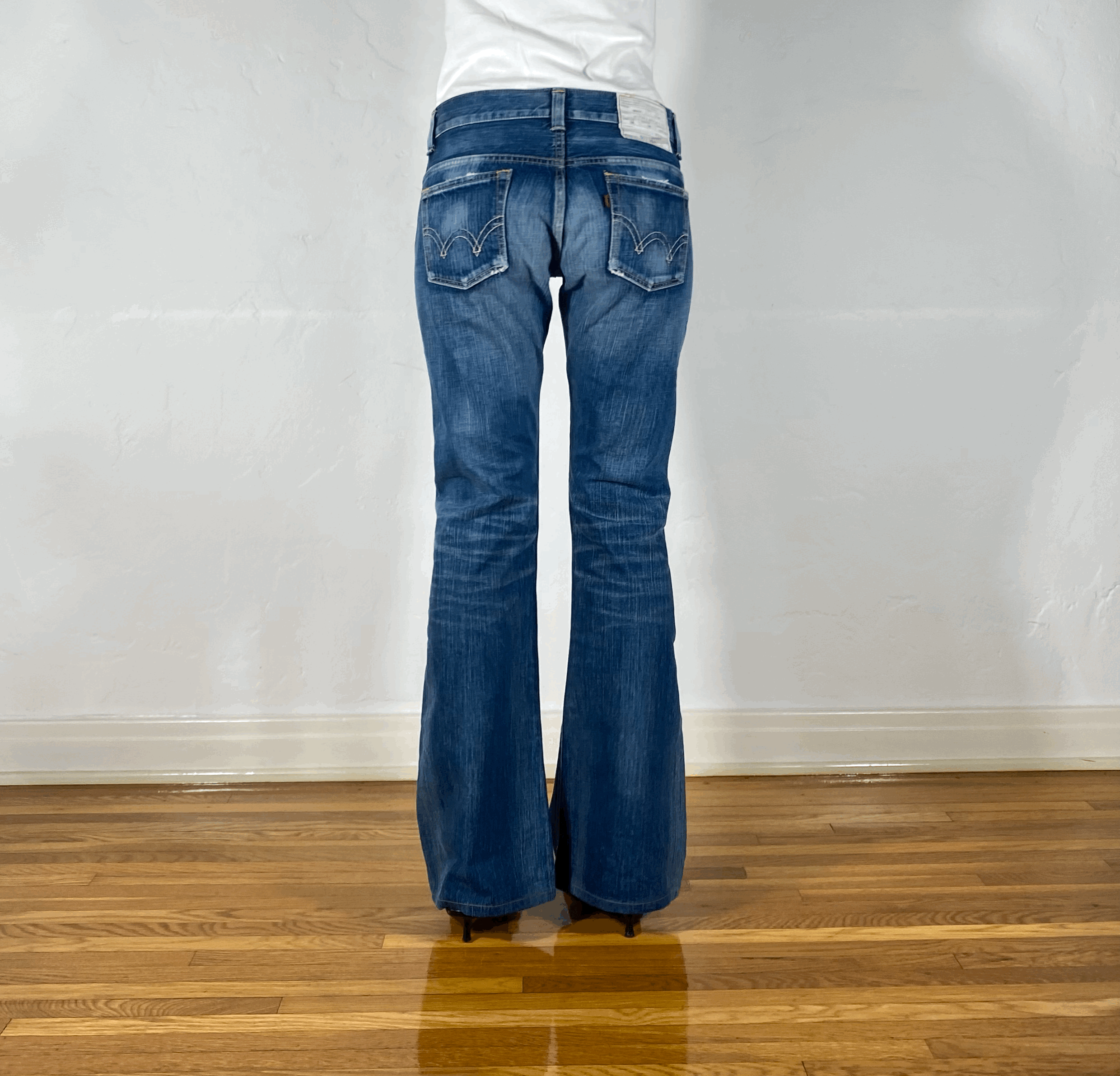Aqua Blue Flare Jeans, S